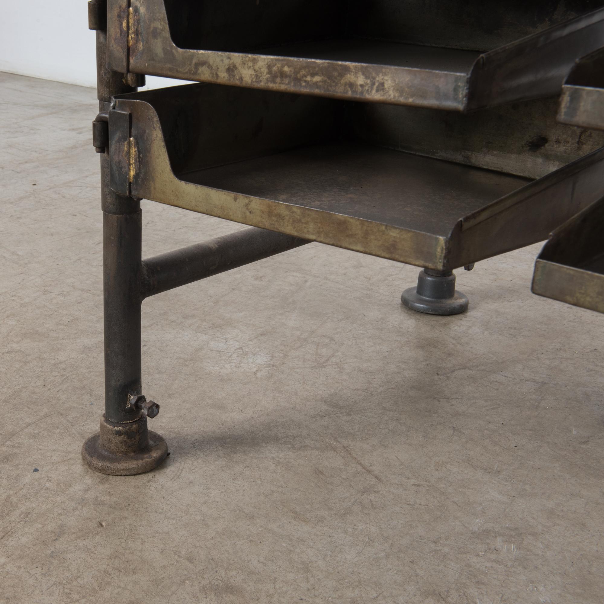 1950s Industrial Belgian Work Table 3