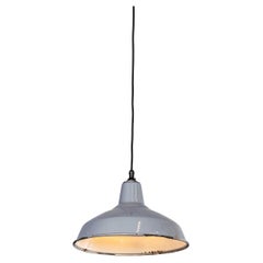 1950’s Industrial Benjamin Enamelled Grey Pendant Lamps (Model 2) - 14 Inch