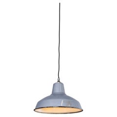 1950’s Industrial Benjamin Enamelled Grey Pendant Lamps (Model 4) - 14 Inch
