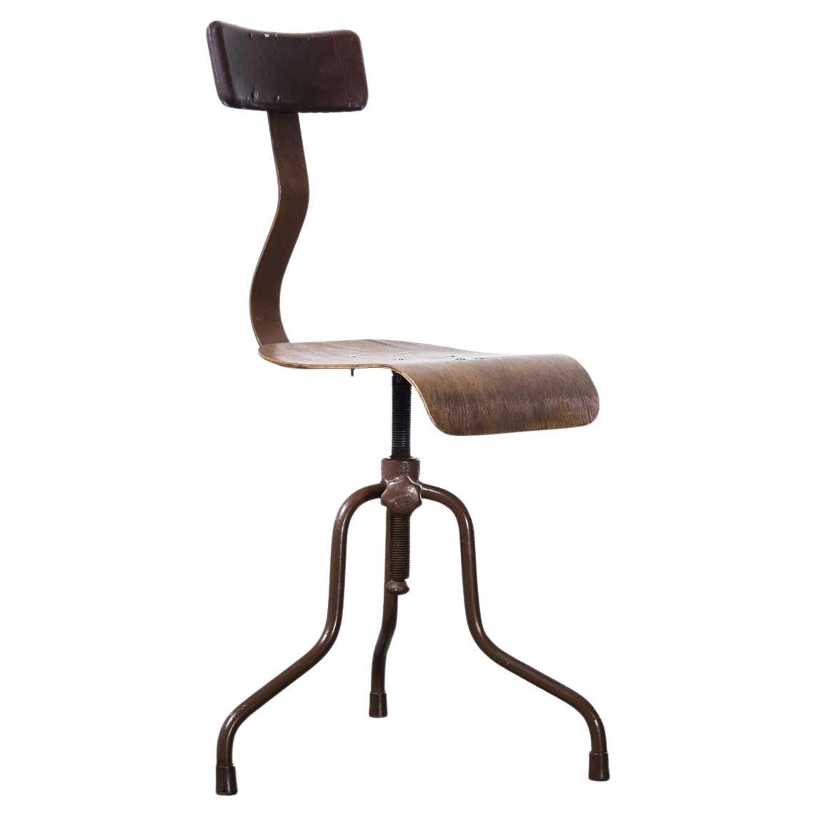 1950's Industrial Czech Swivel Chair, '1767.3' For Sale