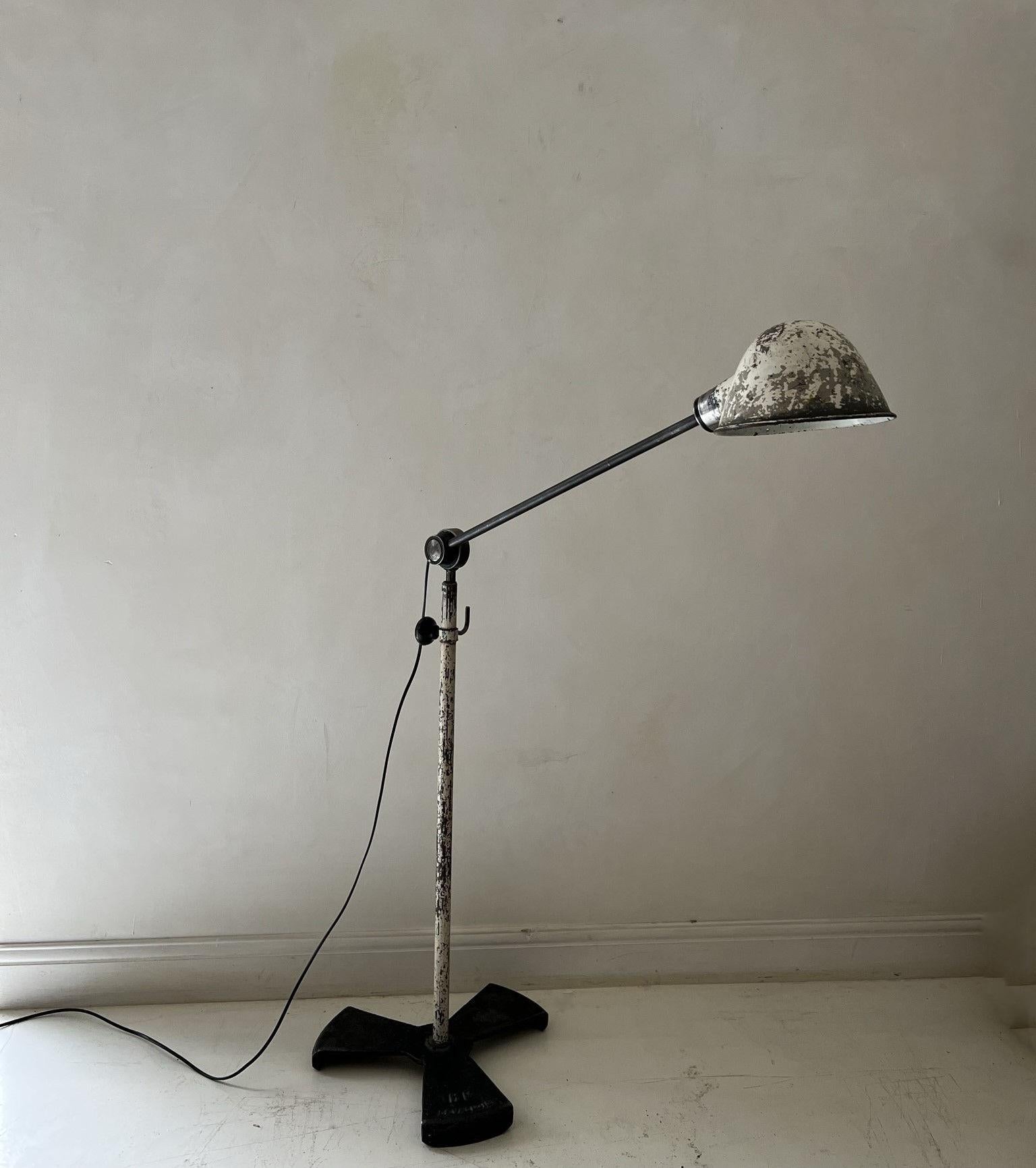 1950s Industrial Floor Lamp 9