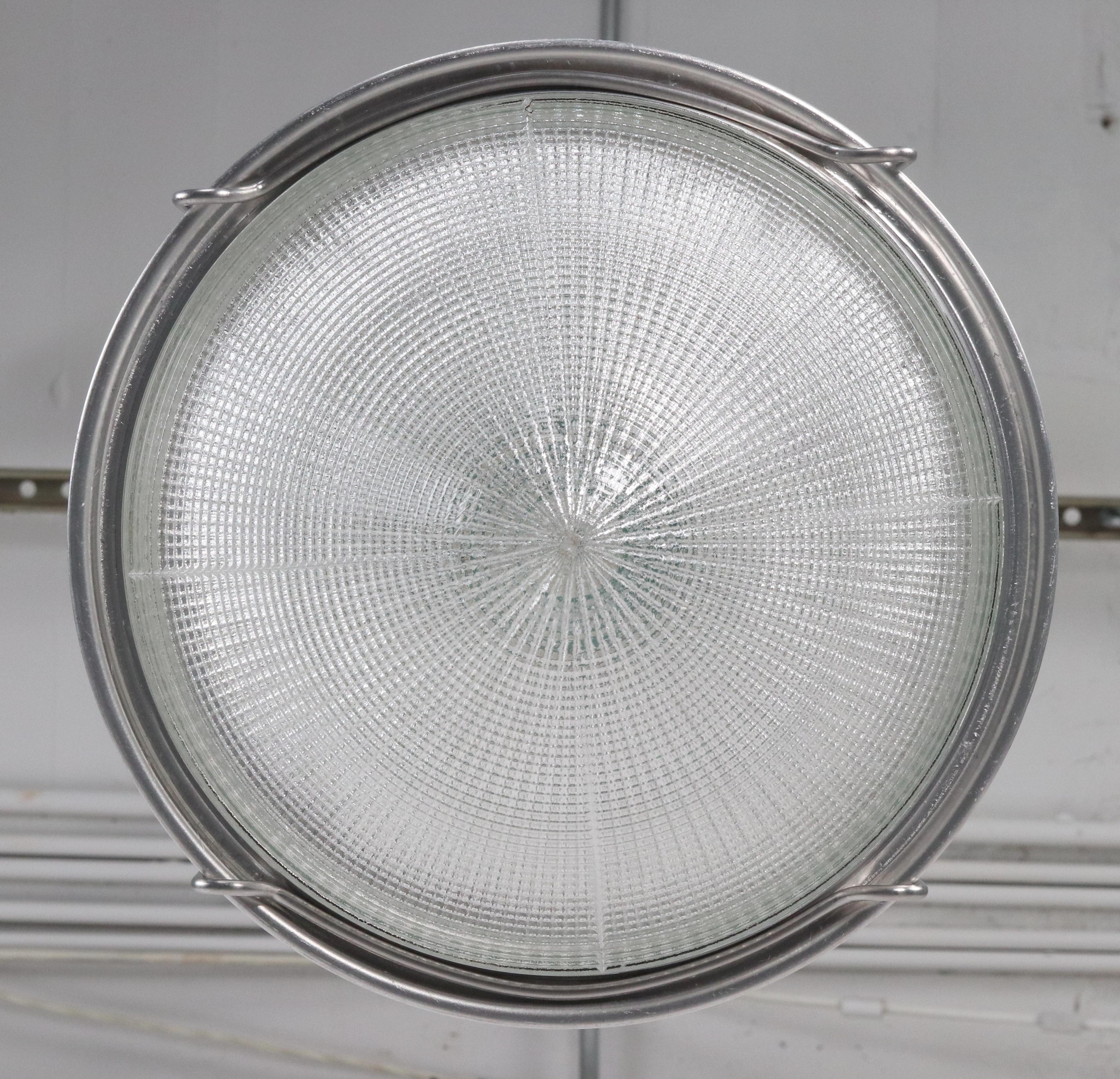 1950s Industrial Holophane Steel Pole Pendant Light Qty Available For Sale 8