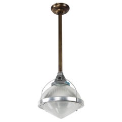 1950s Industrial Holophane Steel Pole Pendant Light Qty Available