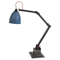 Vintage 1950s Industrial Machinists Factory Memlite Work Desk Lamp by MEM Britain