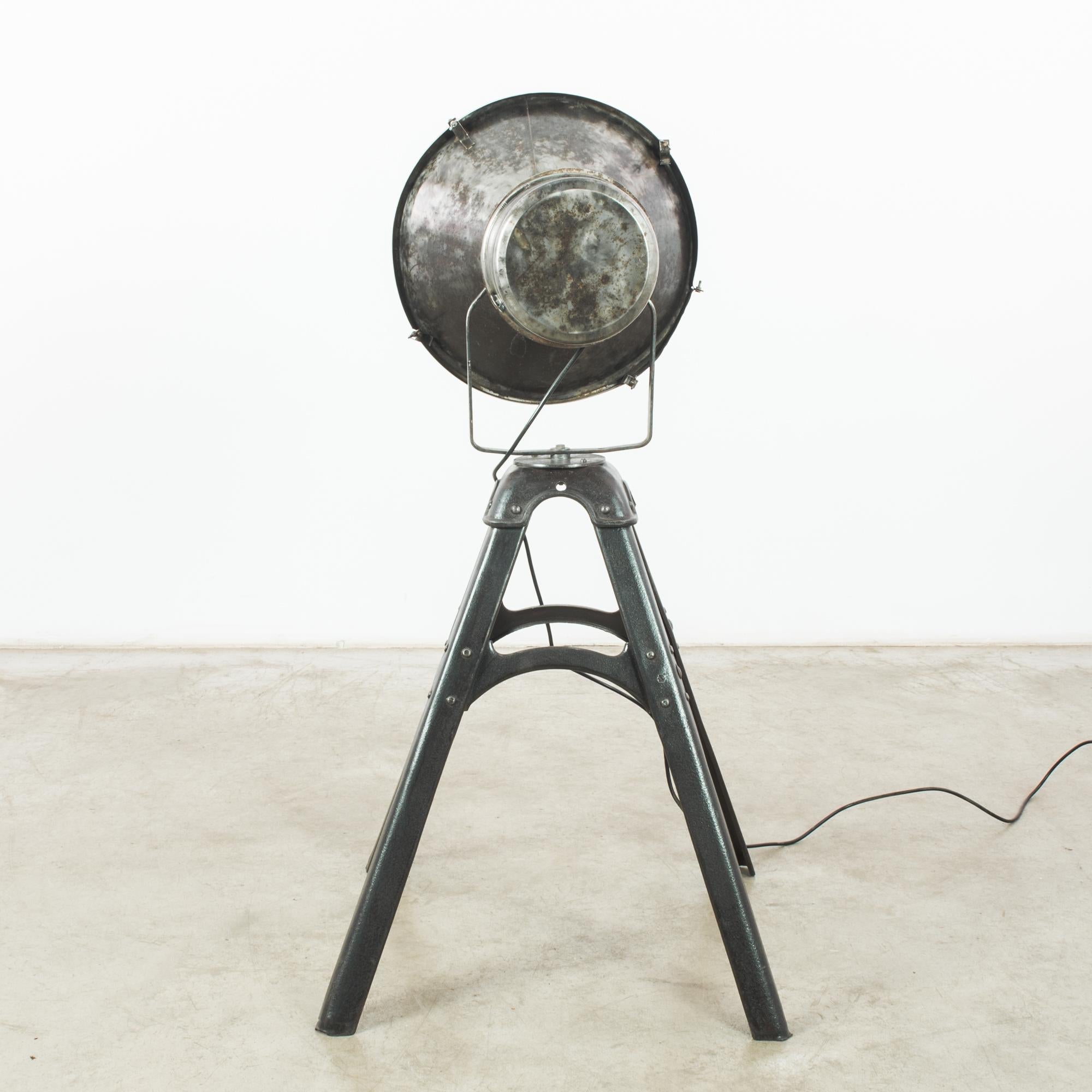 Mid-20th Century 1950s Industrial Metal Floor Lamp