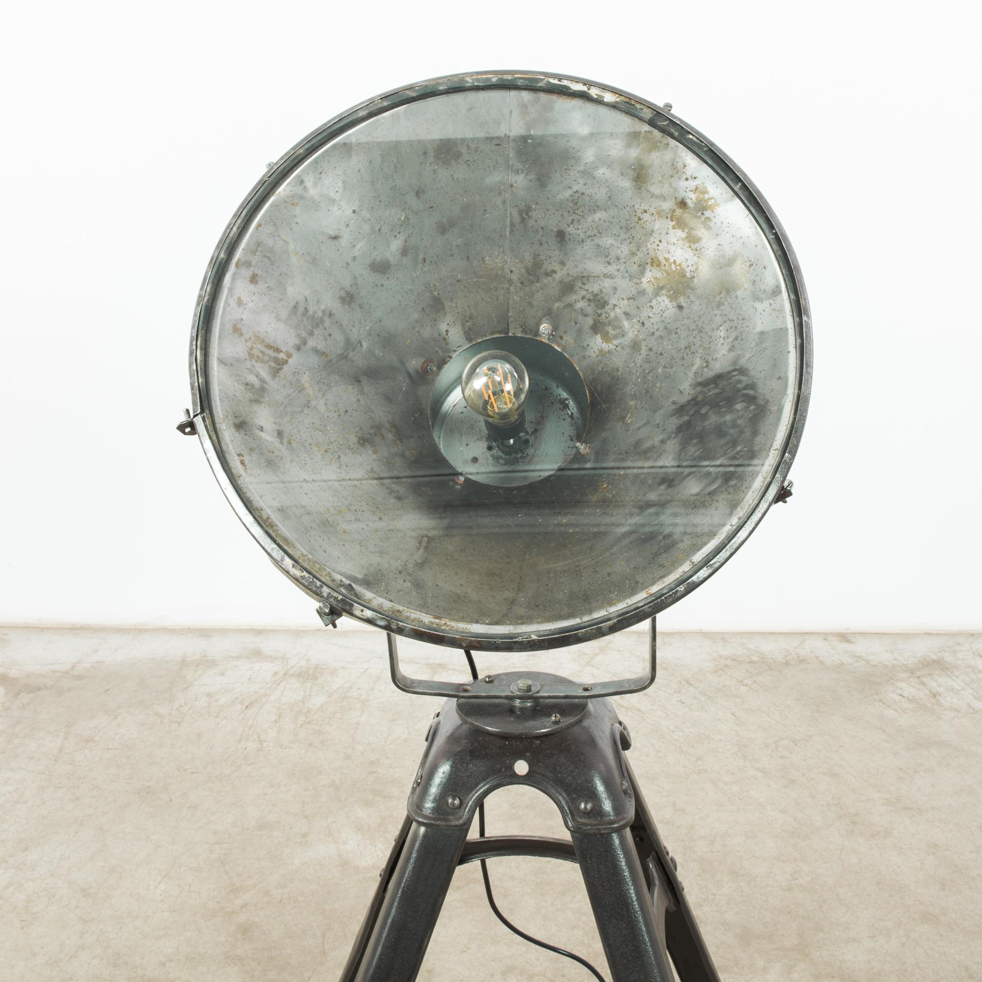 1950s Industrial Metal Floor Lamp 1