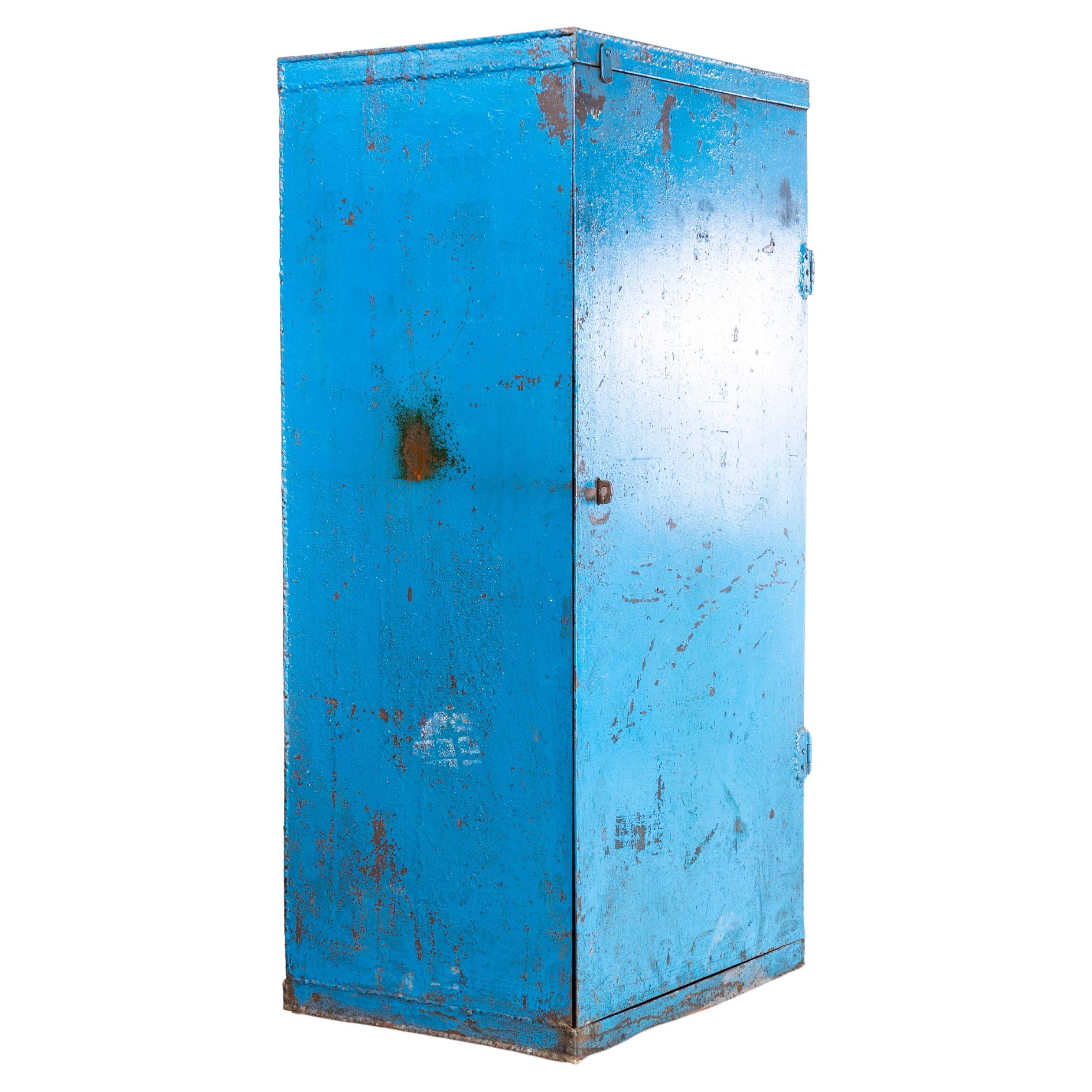 1950s Industrial Metal Storage Cabinet - Cupboard For Sale