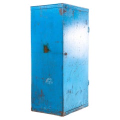 Used 1950s Industrial Metal Storage Cabinet - Cupboard
