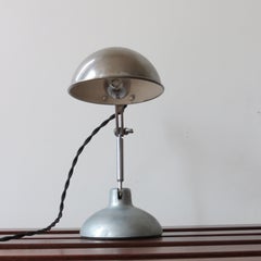 1950s Industrial Metek Metal Travelling Desk Lamp Aluminum Folding Desk Lamp