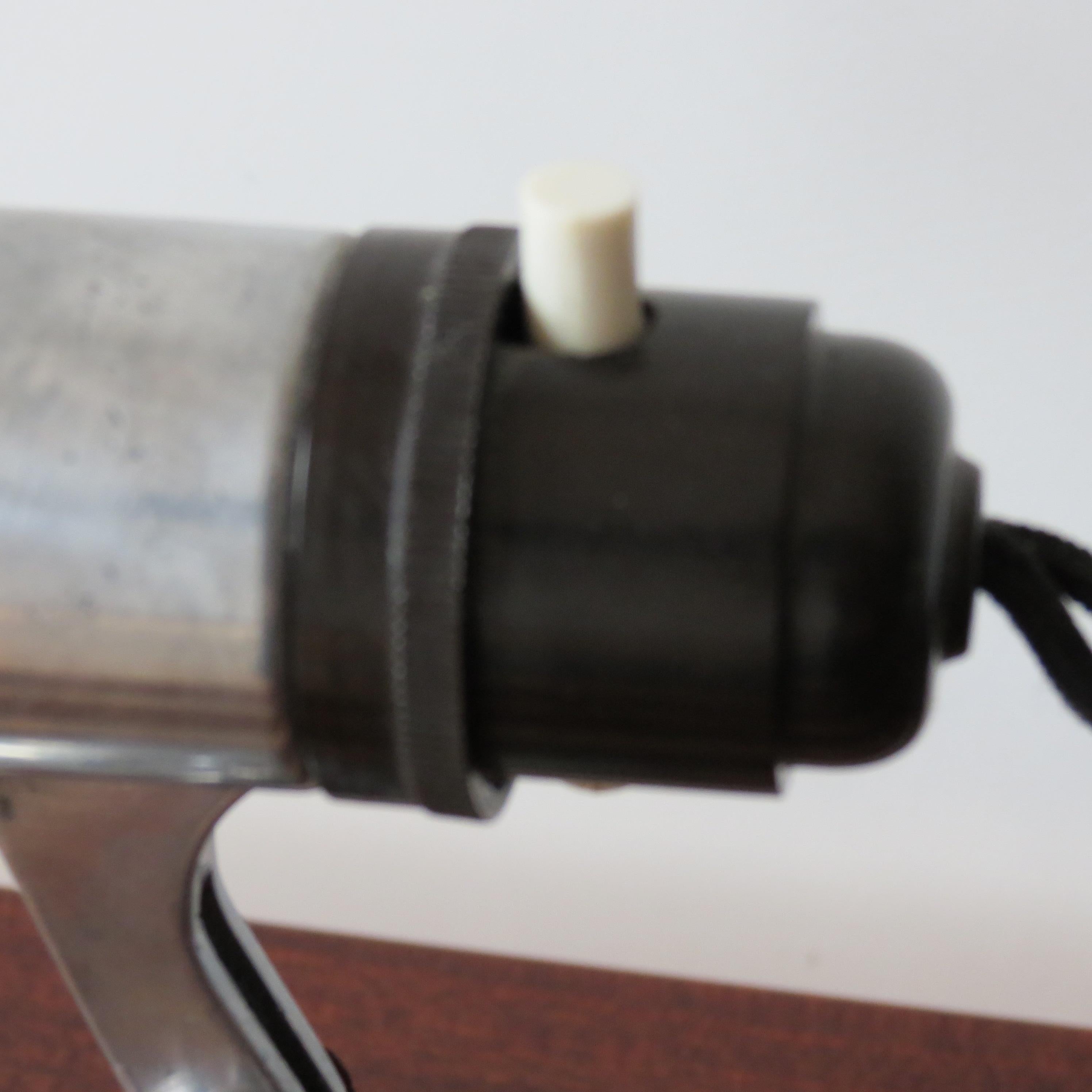 1950s Industrial Metek Metal Travelling Lamp Aluminium Folding Adjustable Lamp B 5