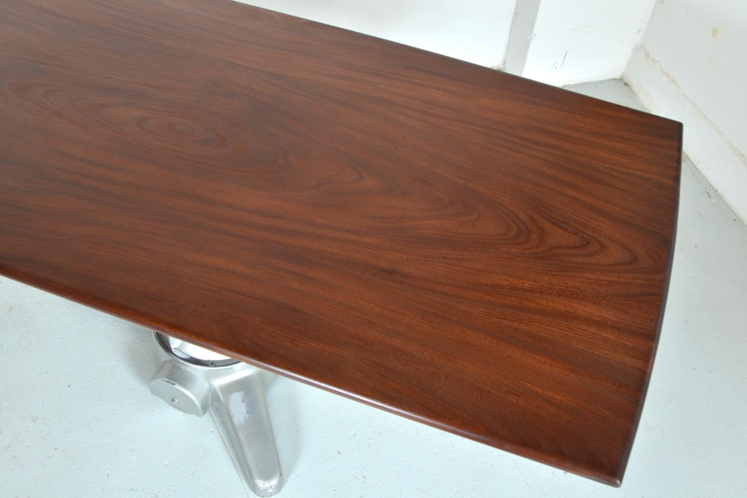 1950s Industrial Cast Iron Teak Operating Surgical Dining Table by Thackray, UK 4