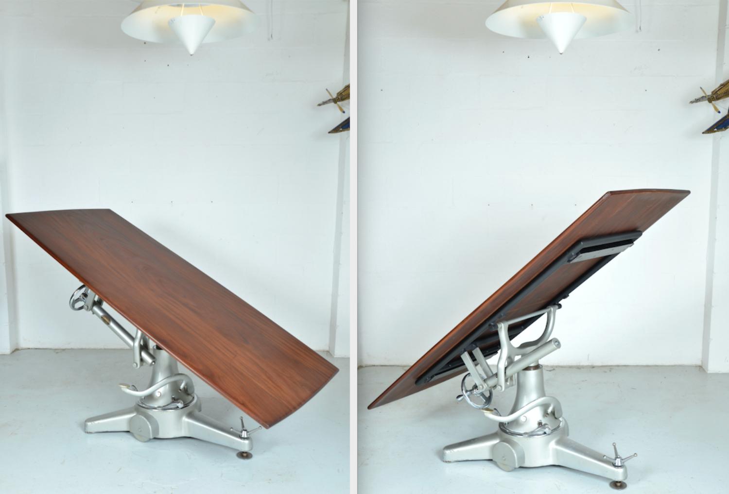 20th Century 1950s Industrial Cast Iron Teak Operating Surgical Dining Table by Thackray, UK