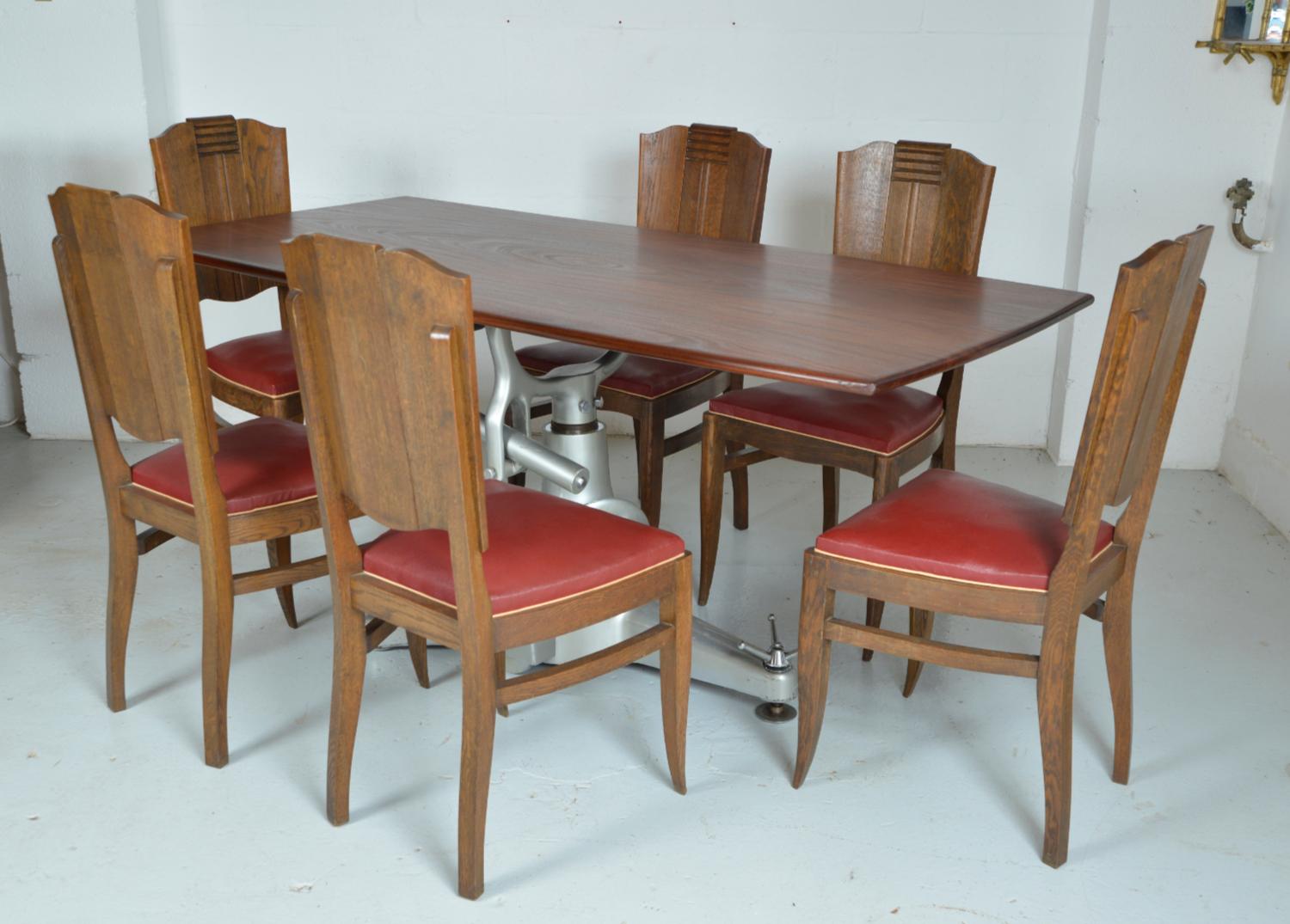 Steel 1950s Industrial Cast Iron Teak Operating Surgical Dining Table by Thackray, UK