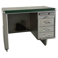 1950s Industrial Single Bank Steel Tanker Desk by Orma Milano, Italy