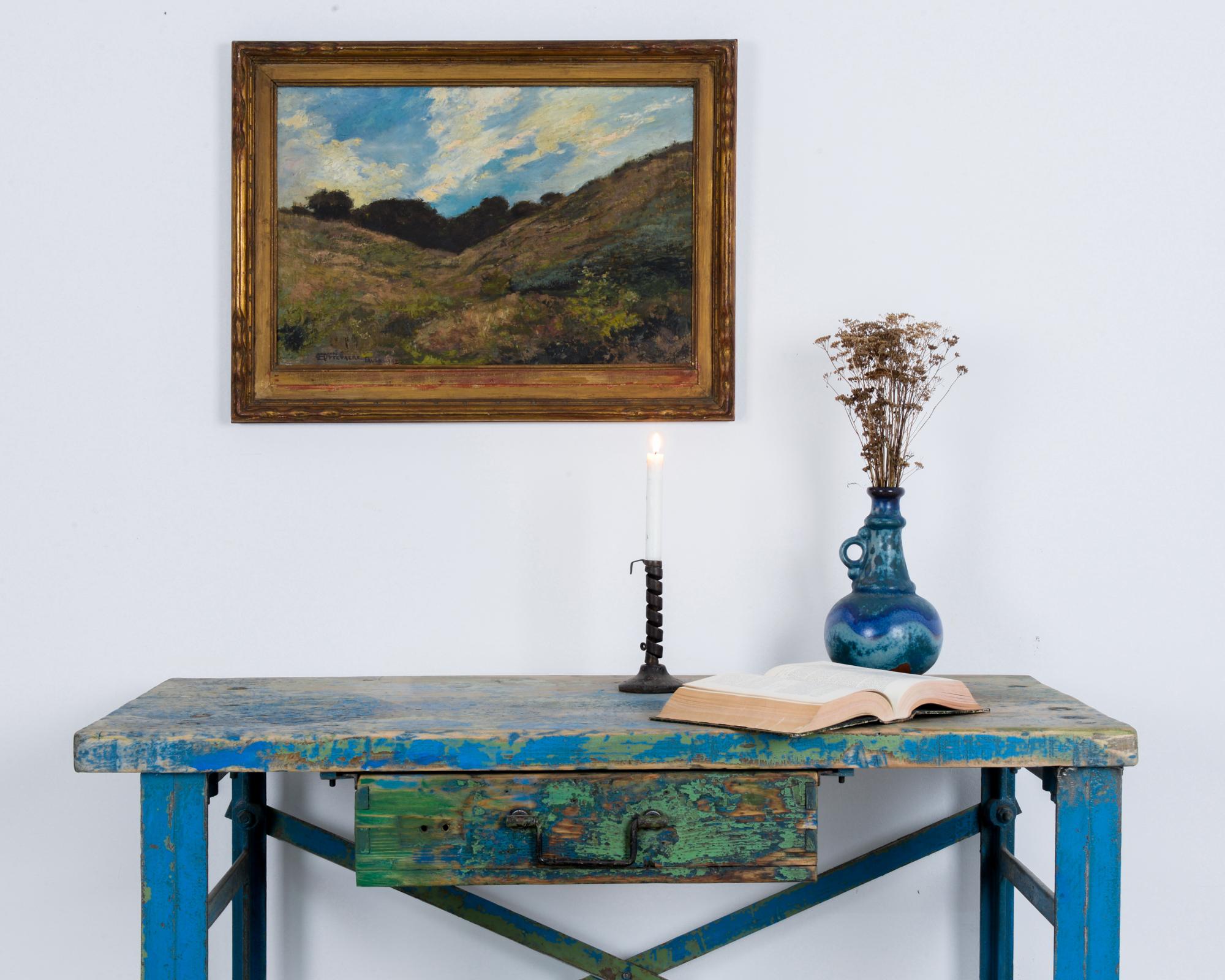 Czech 1950s Industrial Wooden Worktable