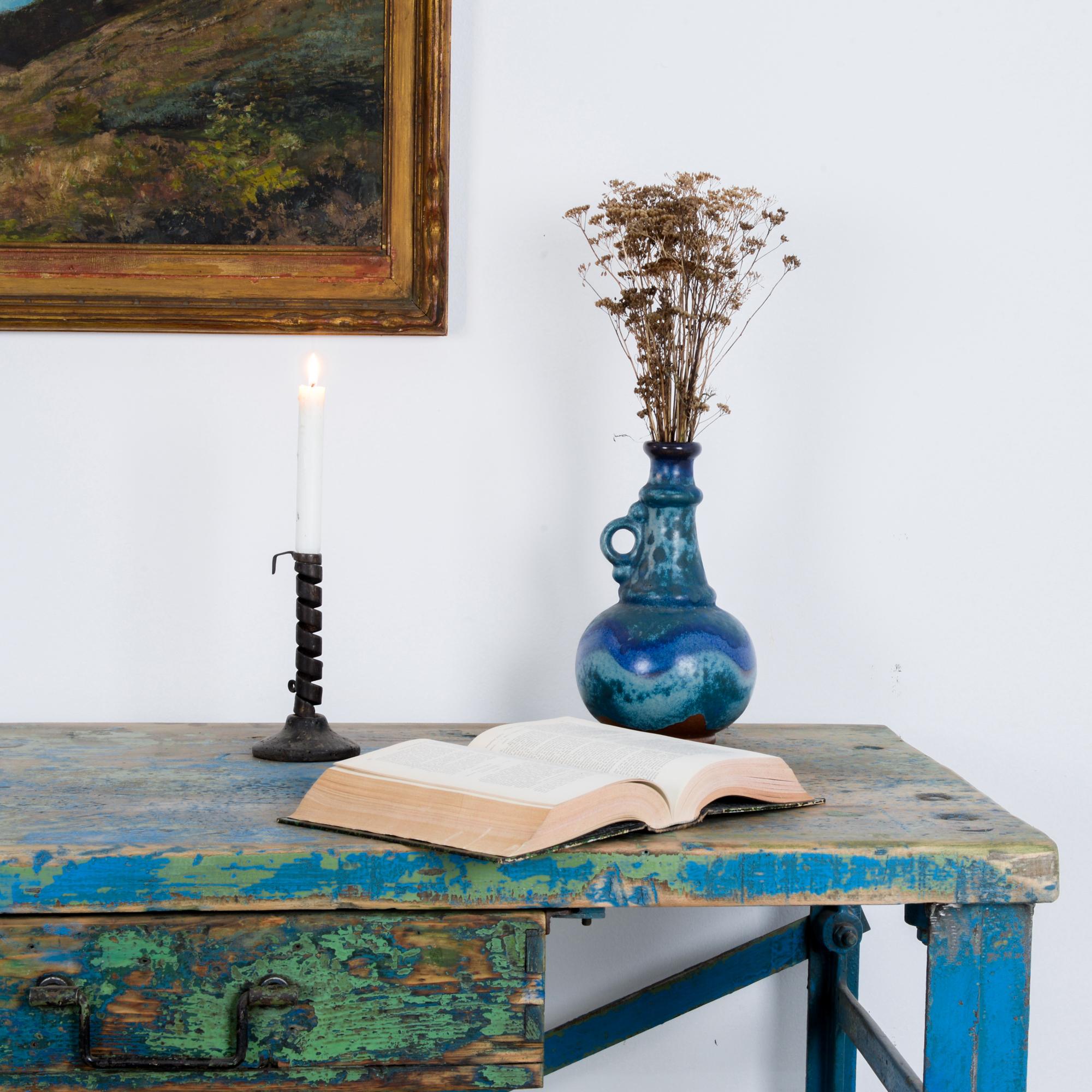 Mid-20th Century 1950s Industrial Wooden Worktable