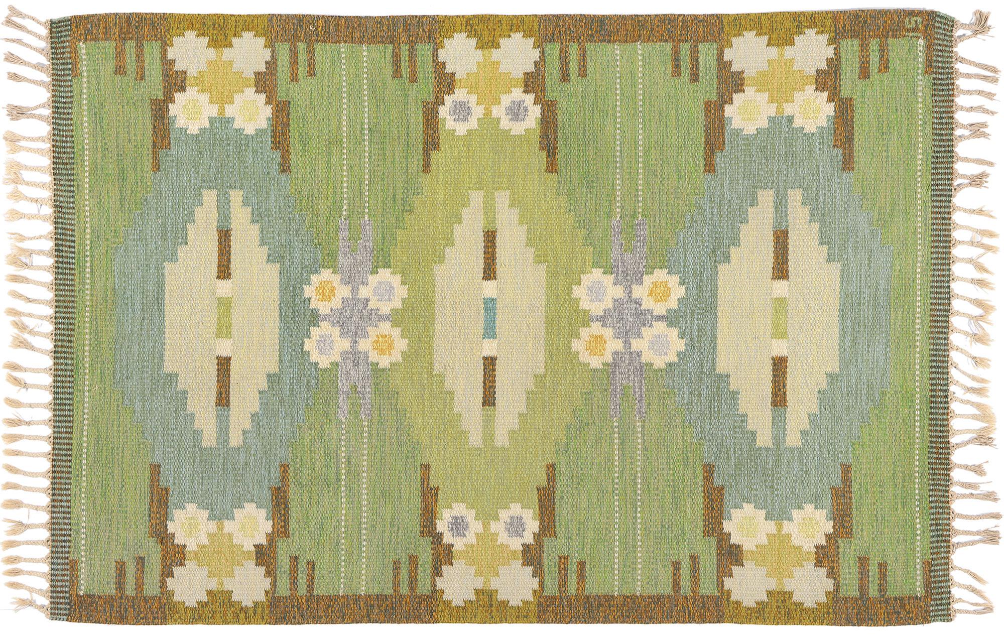 Ingegerd Silow, svedese, scandinavo, anni '50, Röllakan, design biofilico con tonalità della terra. in vendita 4