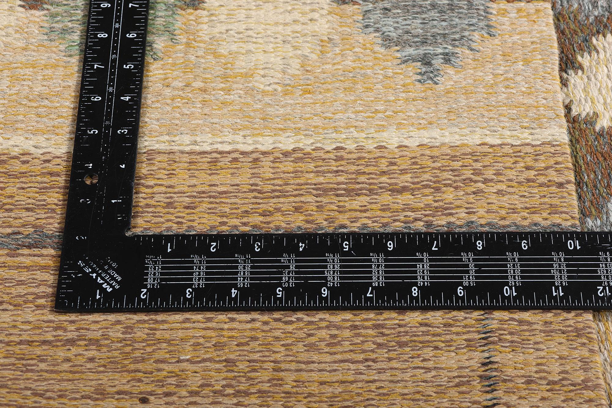 1950's Ingegerd Silow Swedish Scandinavian Röllakan with Traditional Style For Sale 5