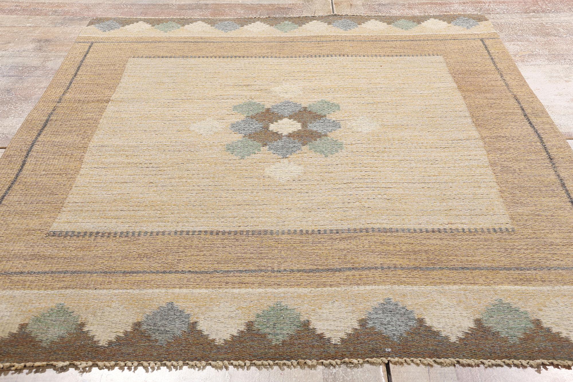 1950's Ingegerd Silow Swedish Scandinavian Röllakan with Traditional Style For Sale 9
