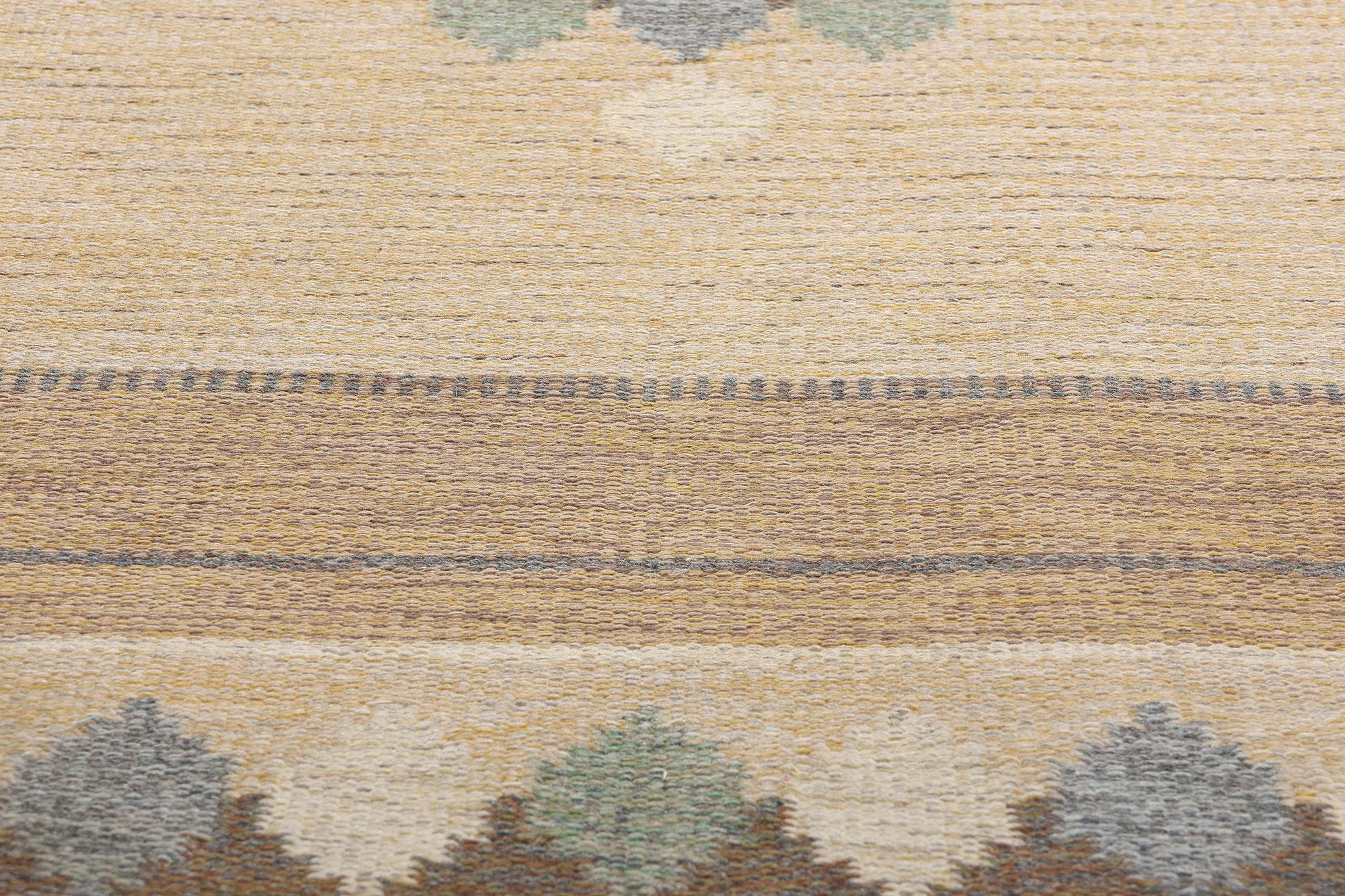 1950's Ingegerd Silow Swedish Scandinavian Röllakan with Traditional Style For Sale 1