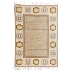 1950's Ingegerd Silow Swedish Scandinavian Röllakan Rug, 05'05 x 07'09