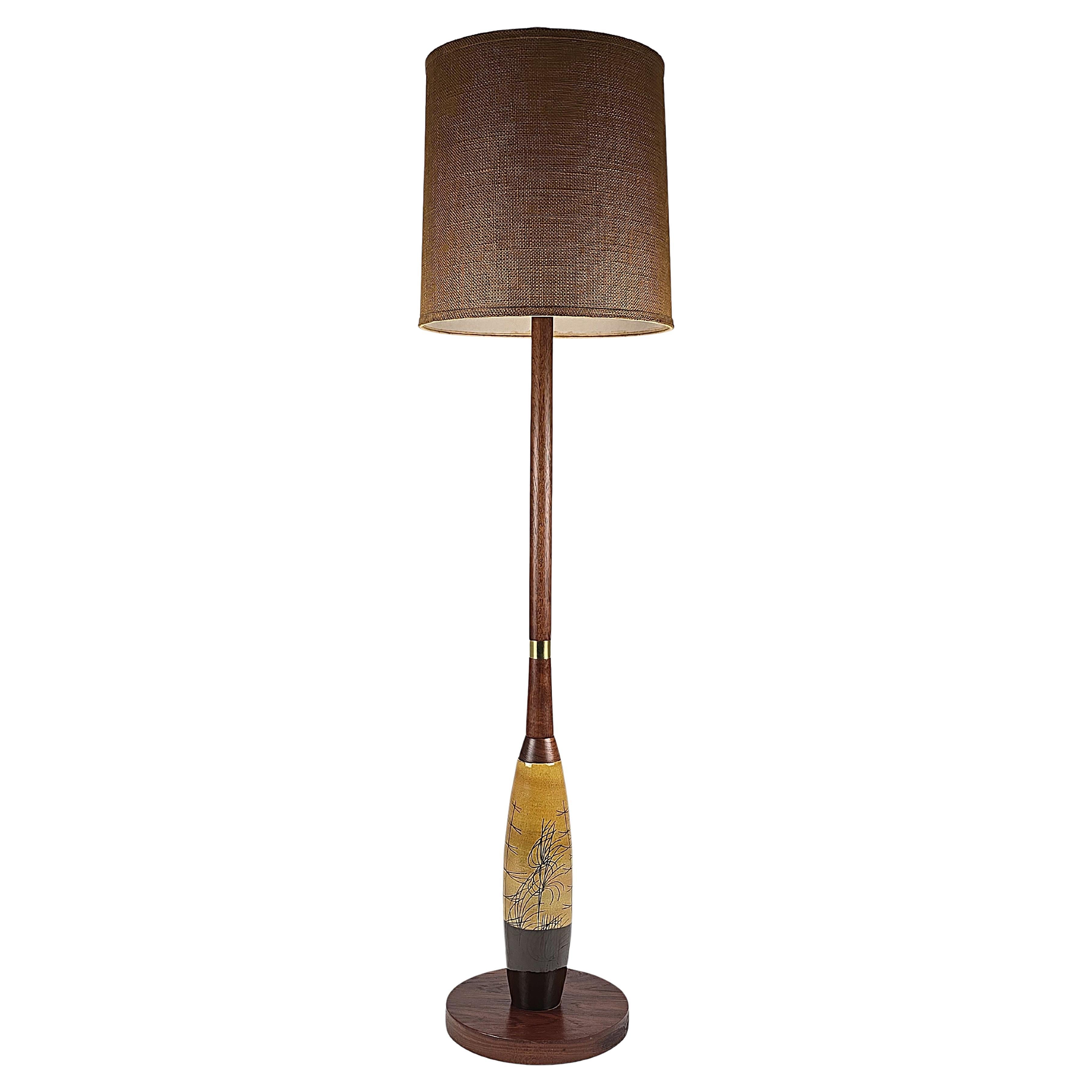 1950s Ingrid Atterberg 
Papyrus
 Floor Lamp for Upsala Ekeby , Sweden in vendita
