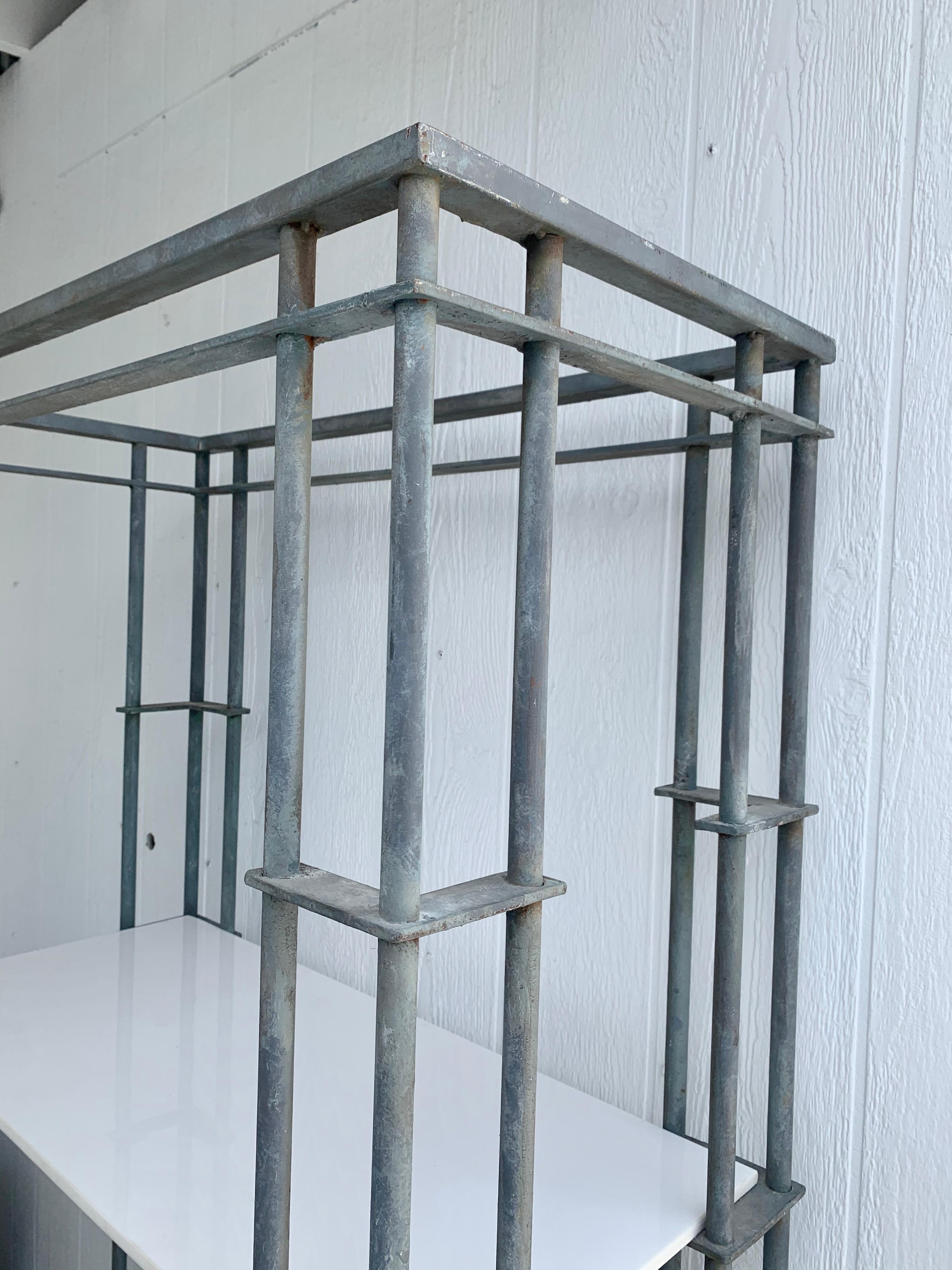 metal and glass etagere