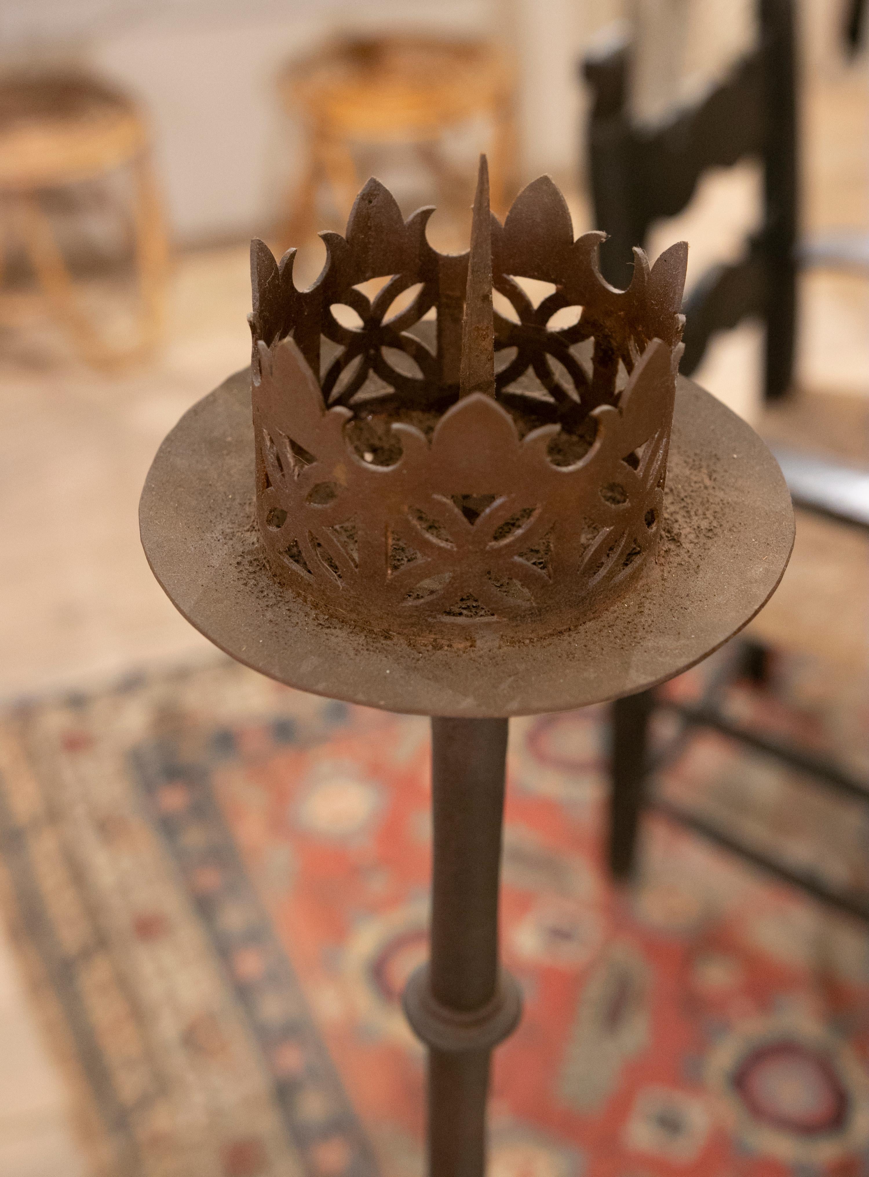 1950's Iron Candle Holder For Sale 6