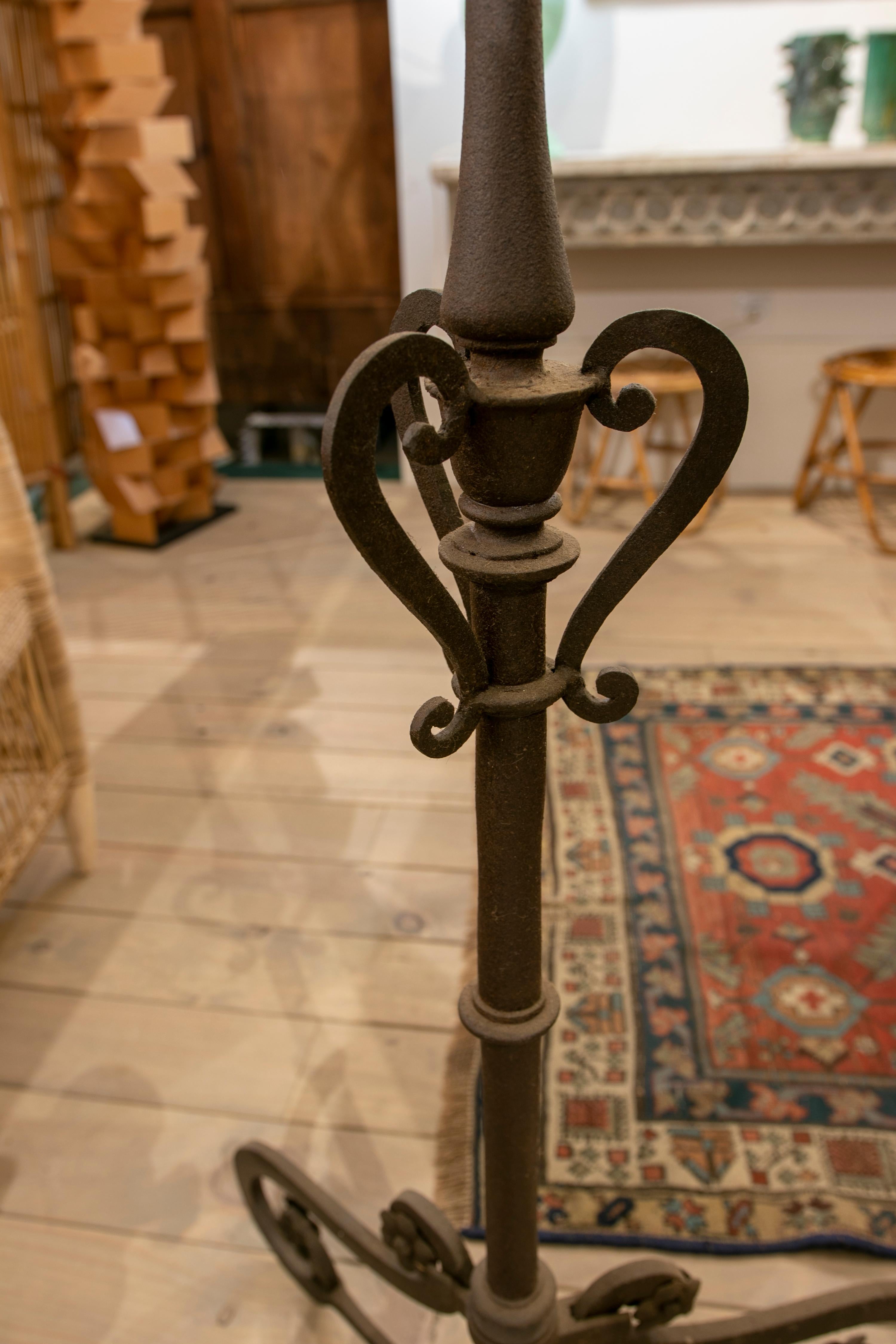 20th Century 1950's Iron Candle Holder For Sale