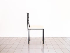 chaise en fer des années 1950 par Geraldo de Barros pour Unilabor:: Brésilien:: moderne du milieu du siècle