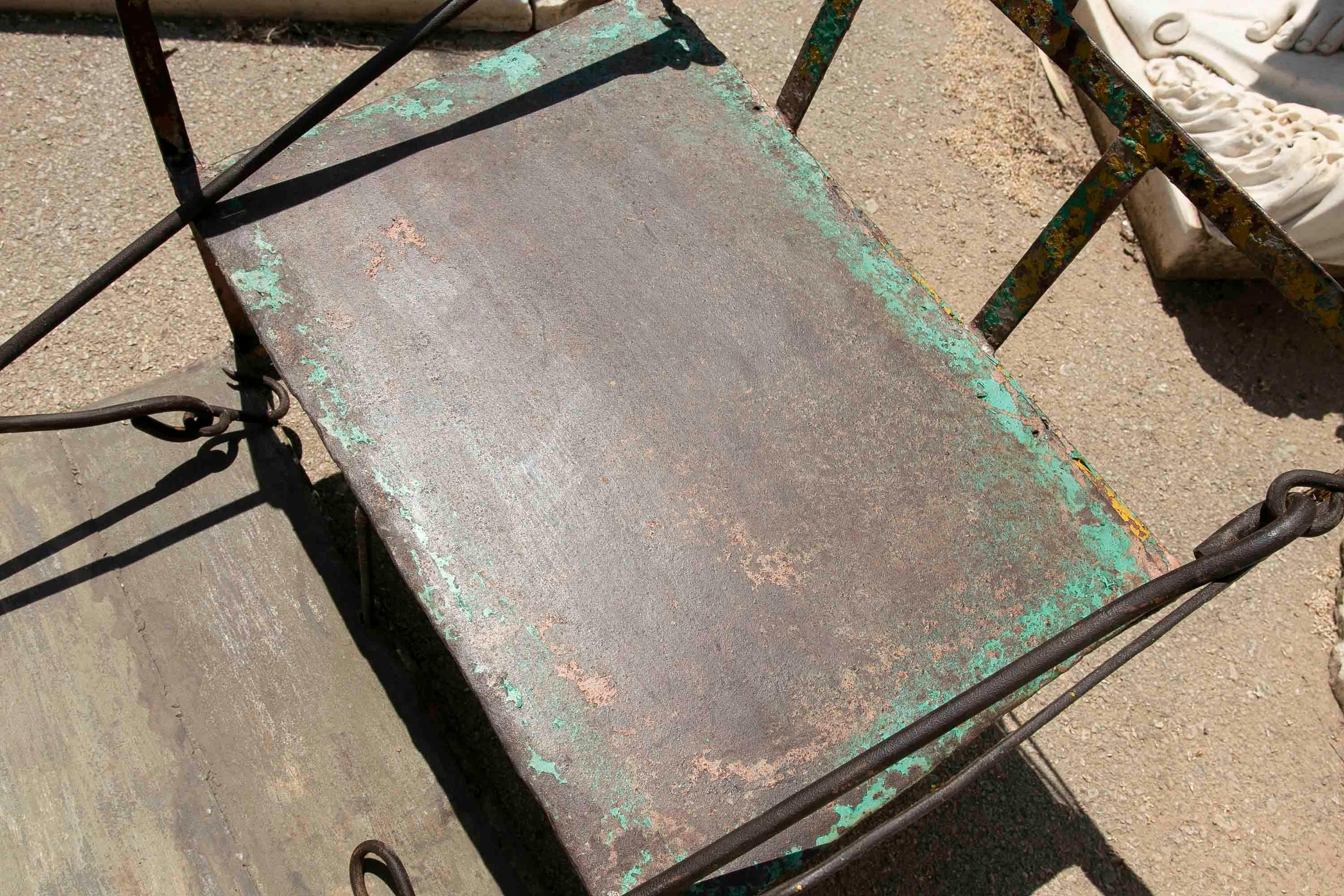 1950s Iron Ferris wheel seats with Facing Seats For Sale 3