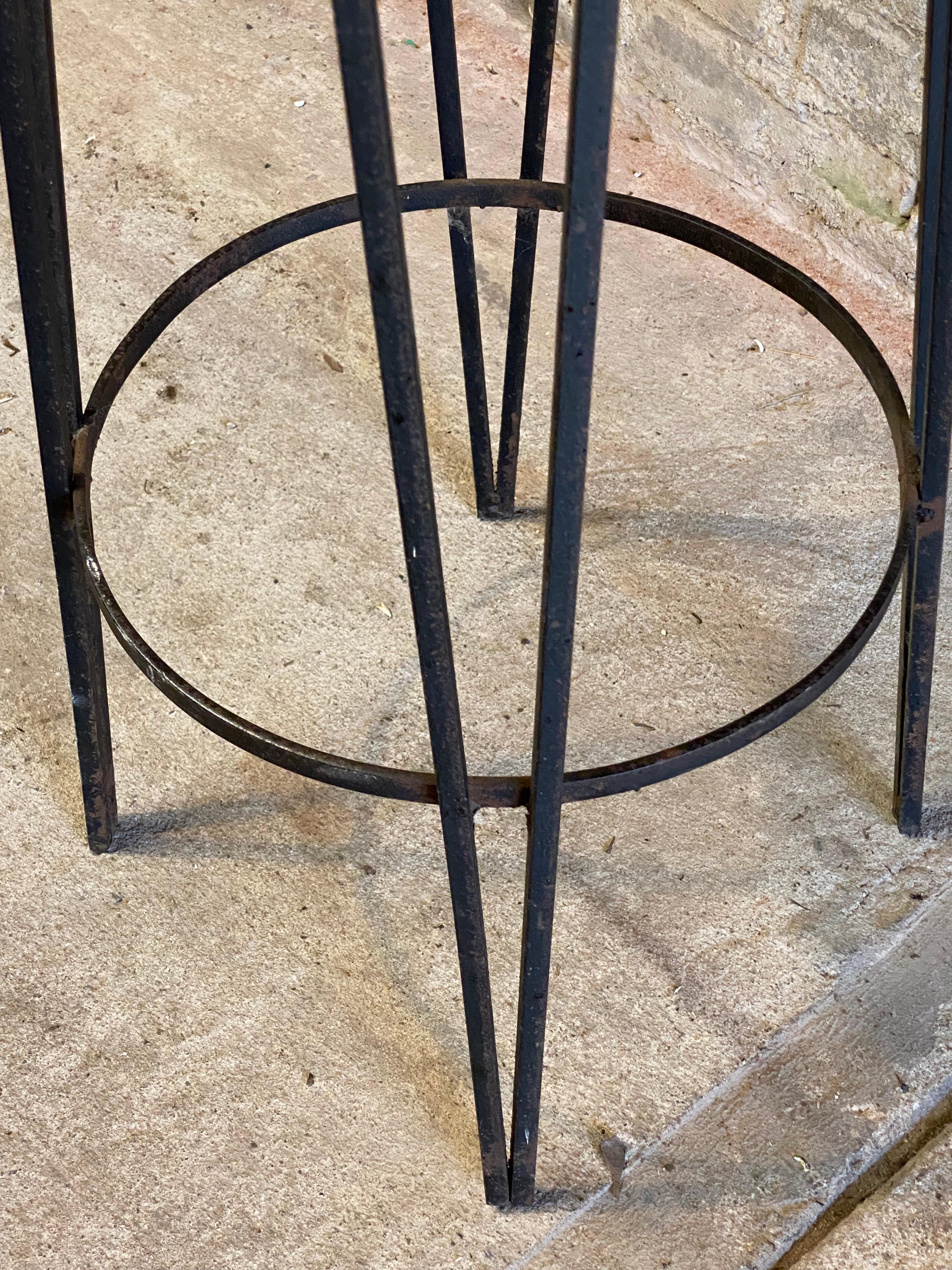 1950s Iron Hairpin Leg Bar Stools For Sale 3