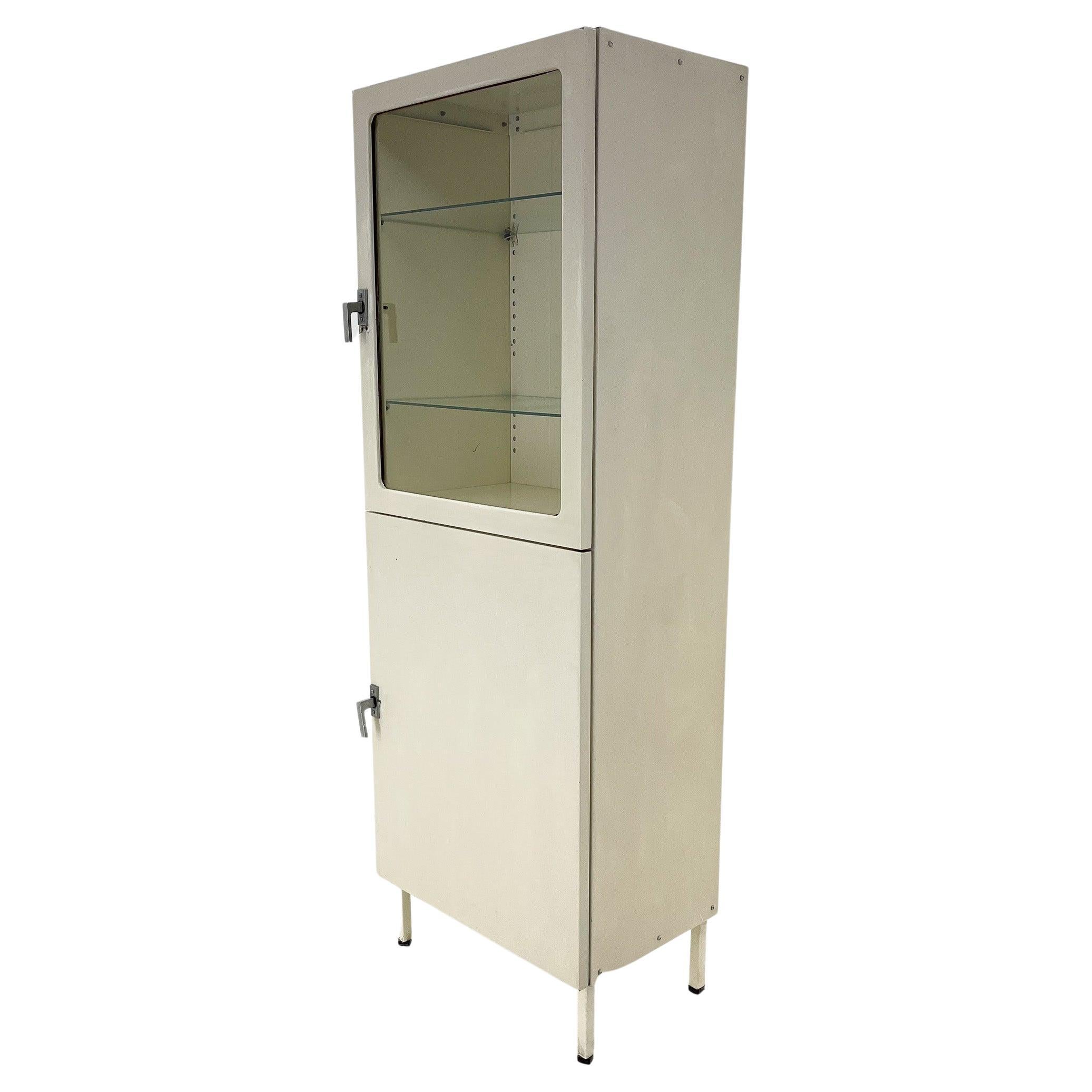 1950's Iron Medical Cabinet, Czechoslovakia