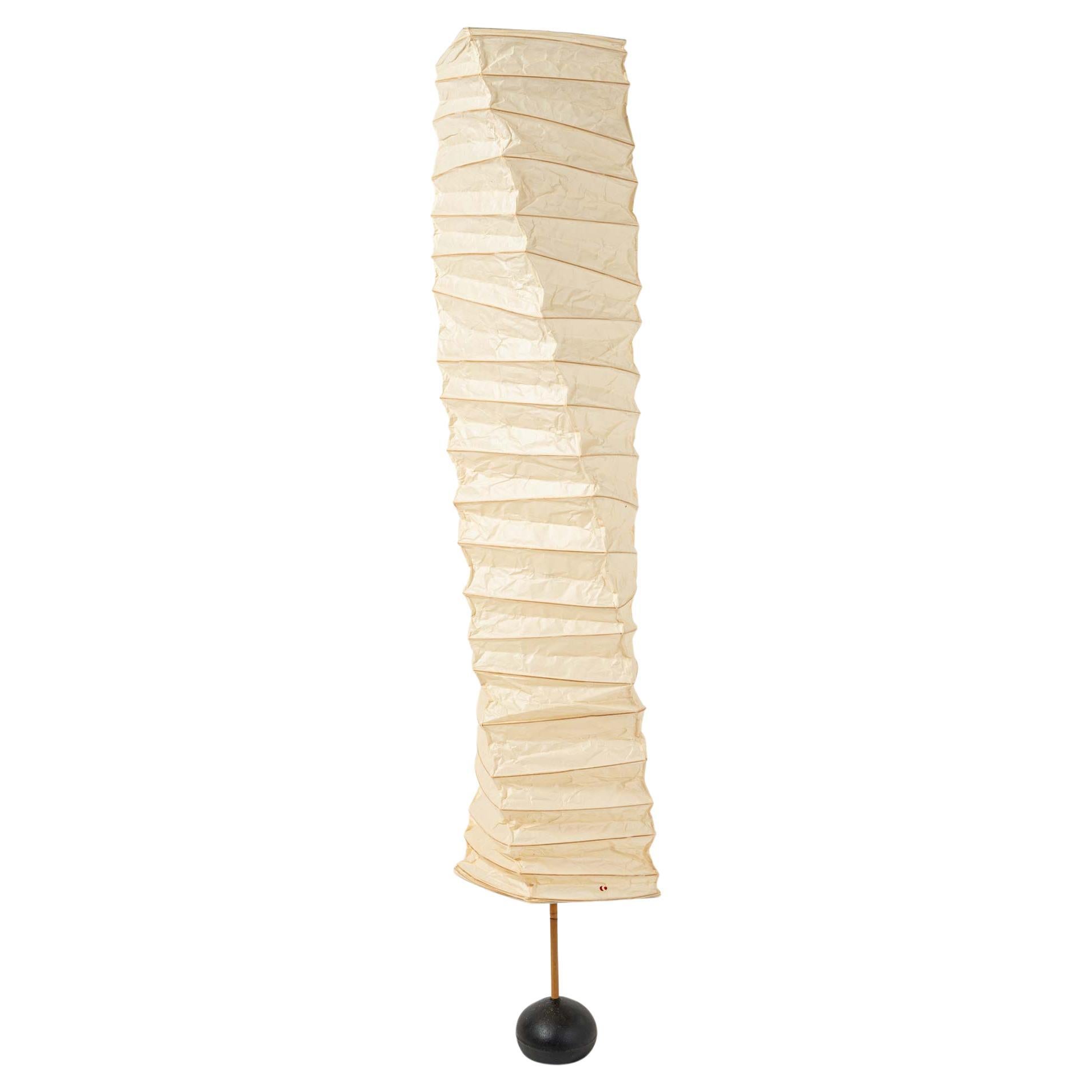 How do I assemble a Noguchi paper lantern floor lamp?