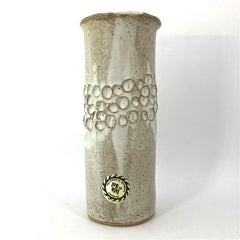 1950s Isla Del Sol Nativo del Caribe Florero de Gres Impreso Moderno