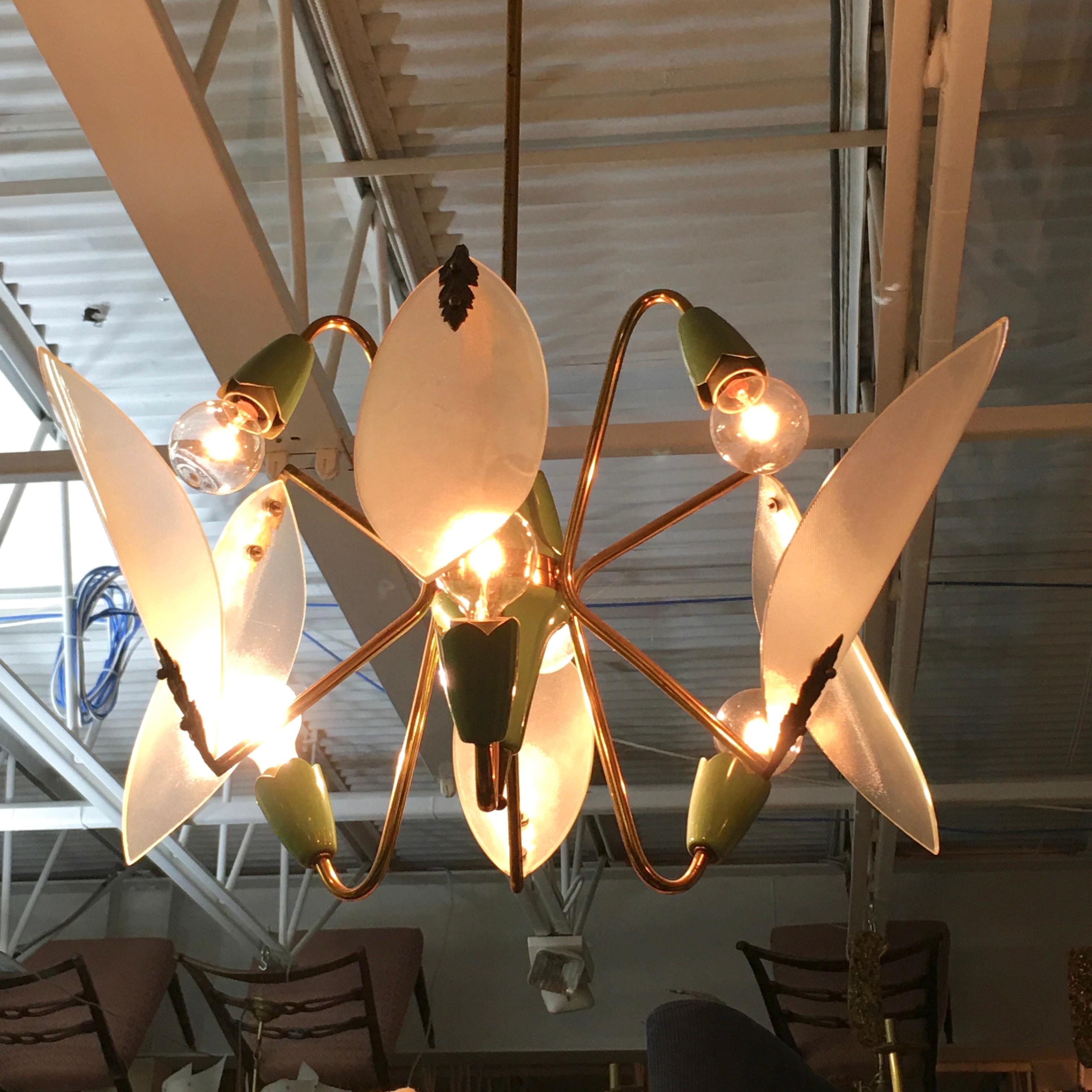 1950's Italian Dragonfly Sputnik Chandelier For Sale 8