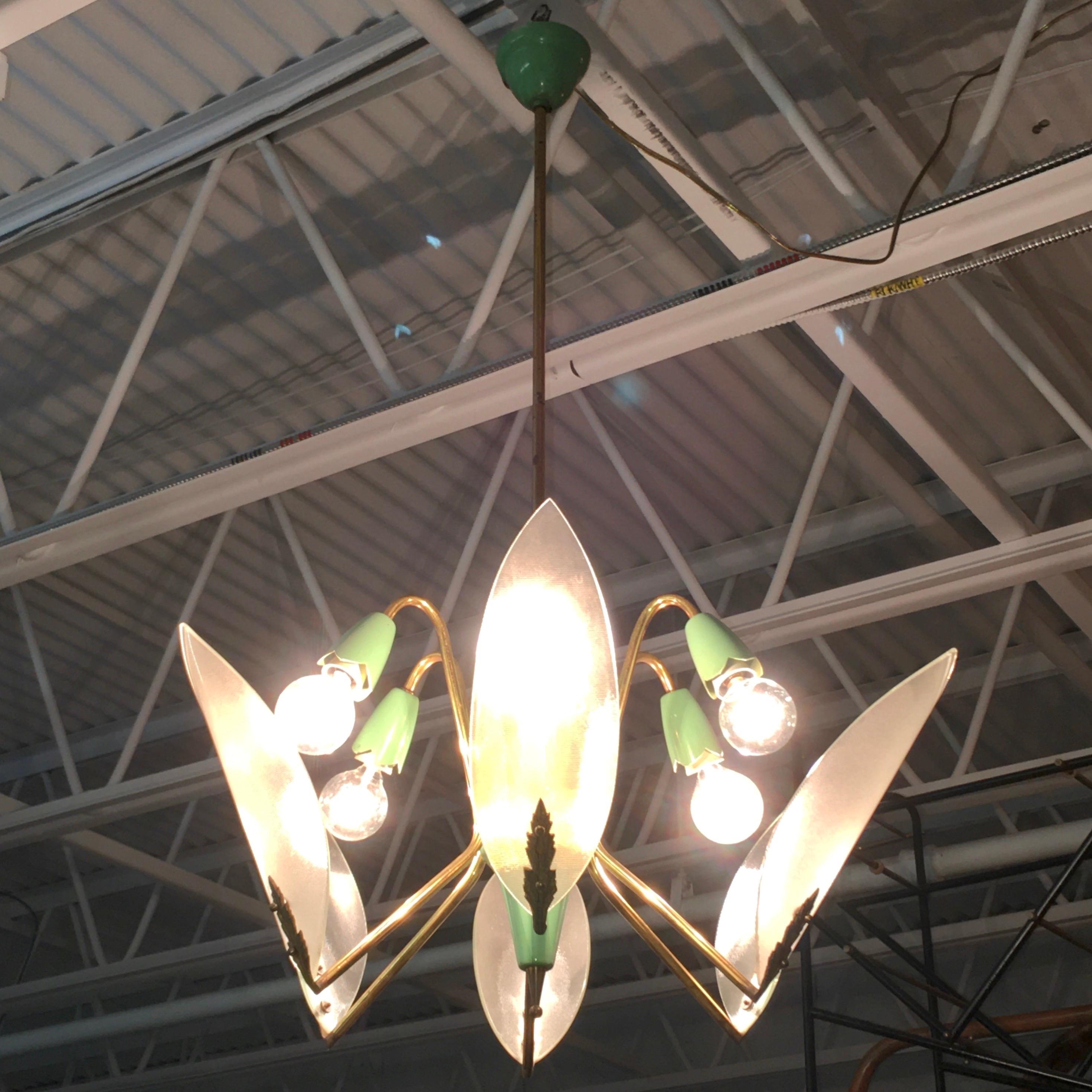 1950's Italian Dragonfly Sputnik Chandelier For Sale 1