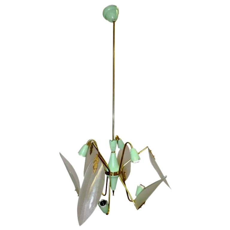 1950's Italian Dragonfly Sputnik Chandelier For Sale