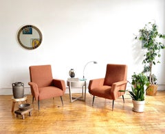 1950s, Italian Accent Chair Designed by Giuseppe Rossi Newly Upholstered Boucle