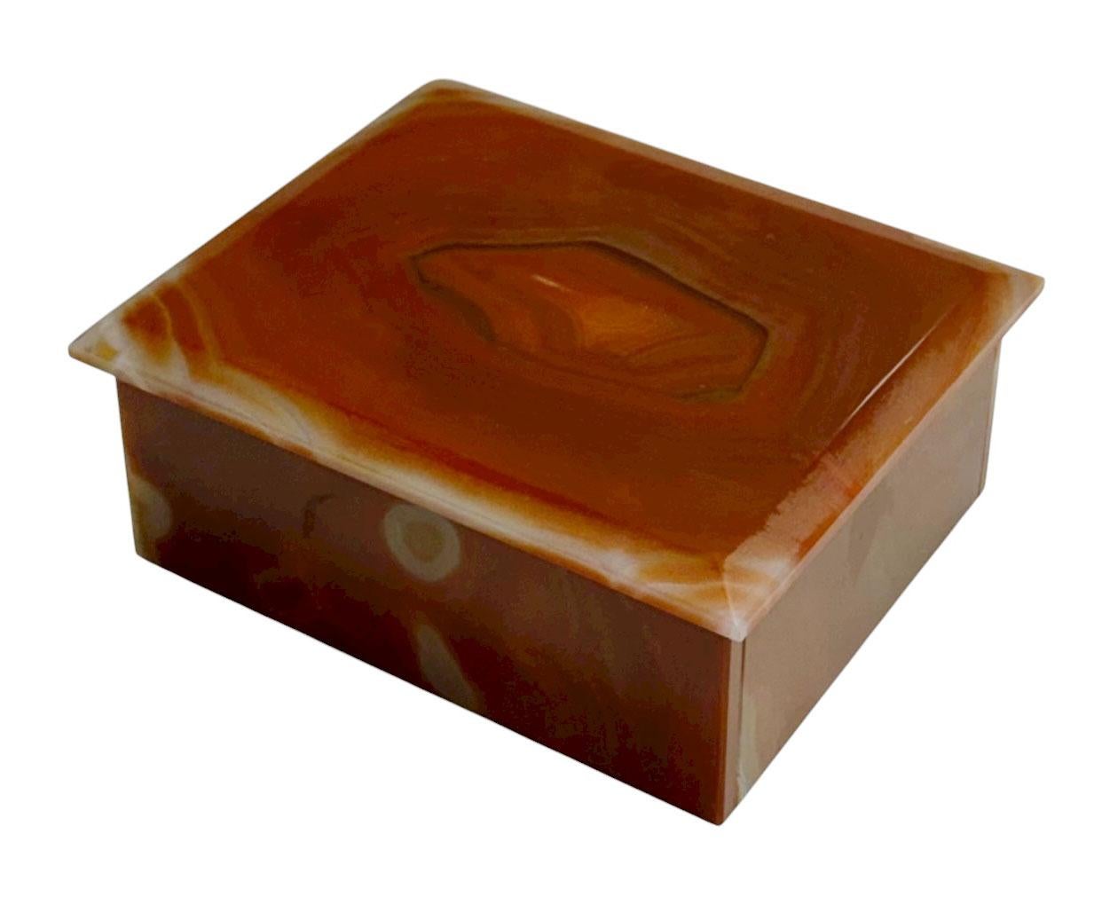 1950s Italian Agate Box For Sale 6