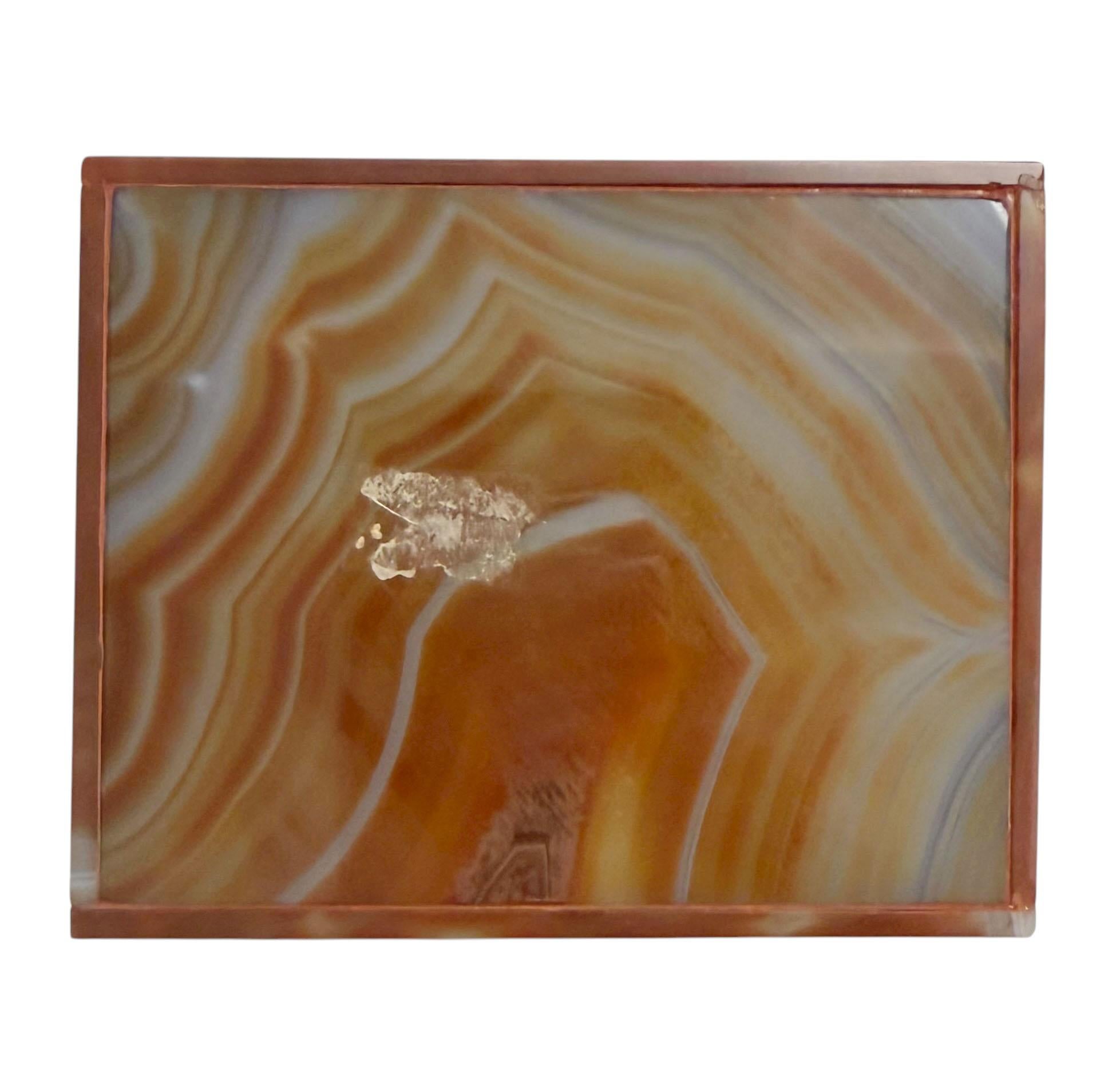 1950s Italian Agate Box For Sale 9