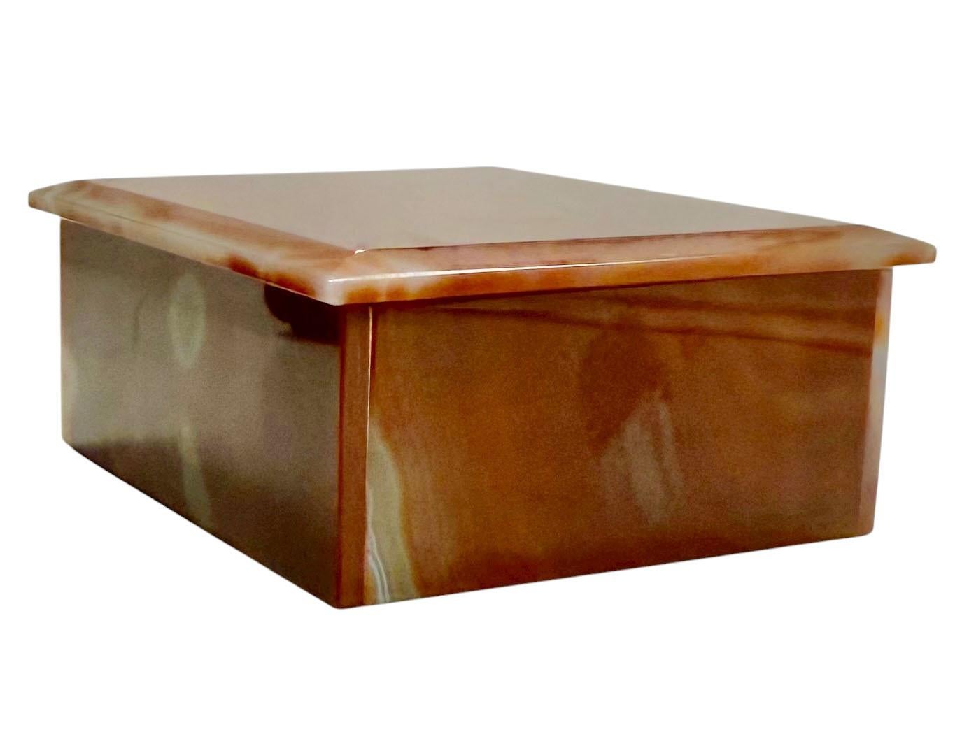 1950s Italian Agate Box In Good Condition For Sale In Tampa, FL