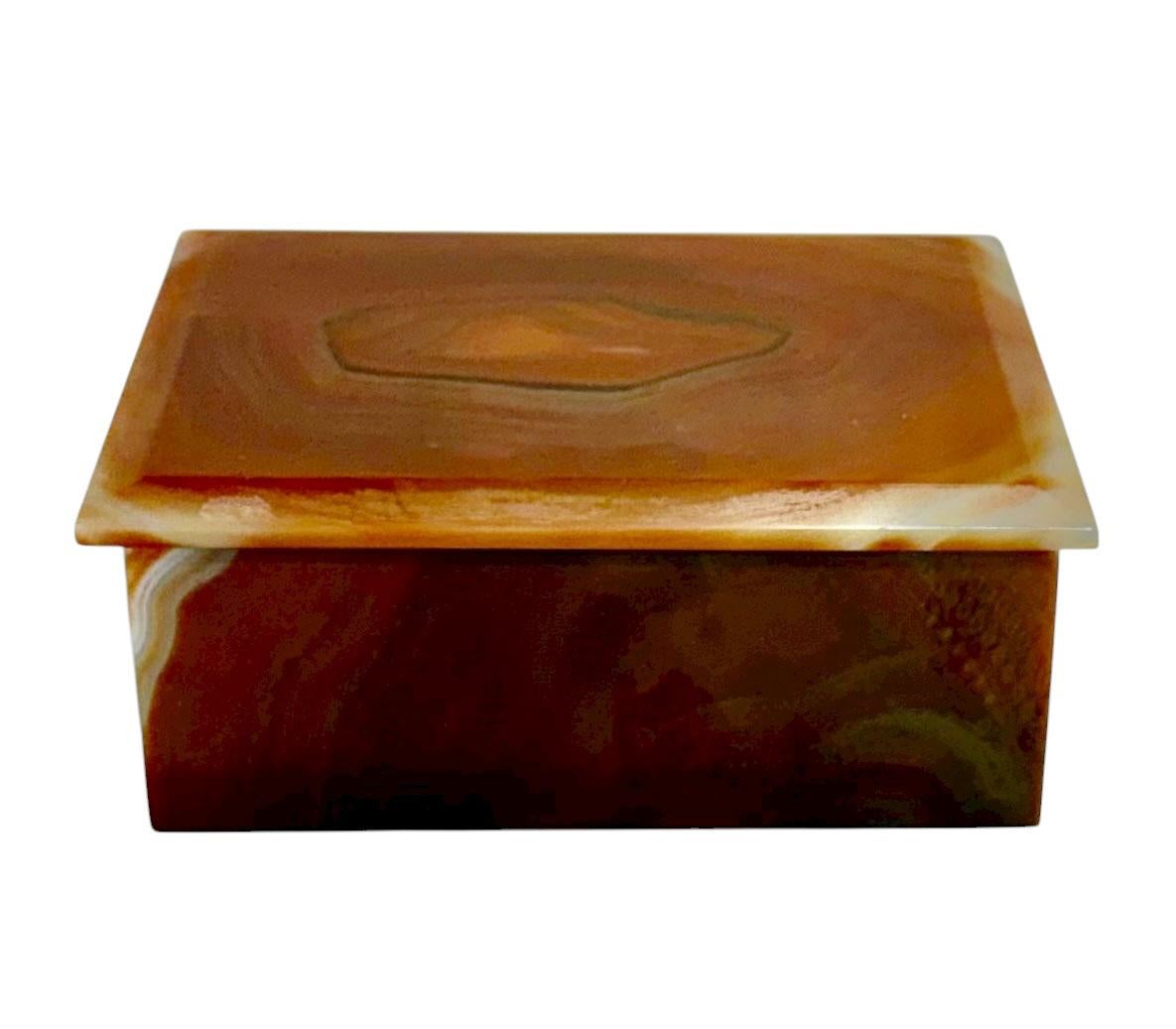 Mid-20th Century 1950s Italian Agate Box For Sale
