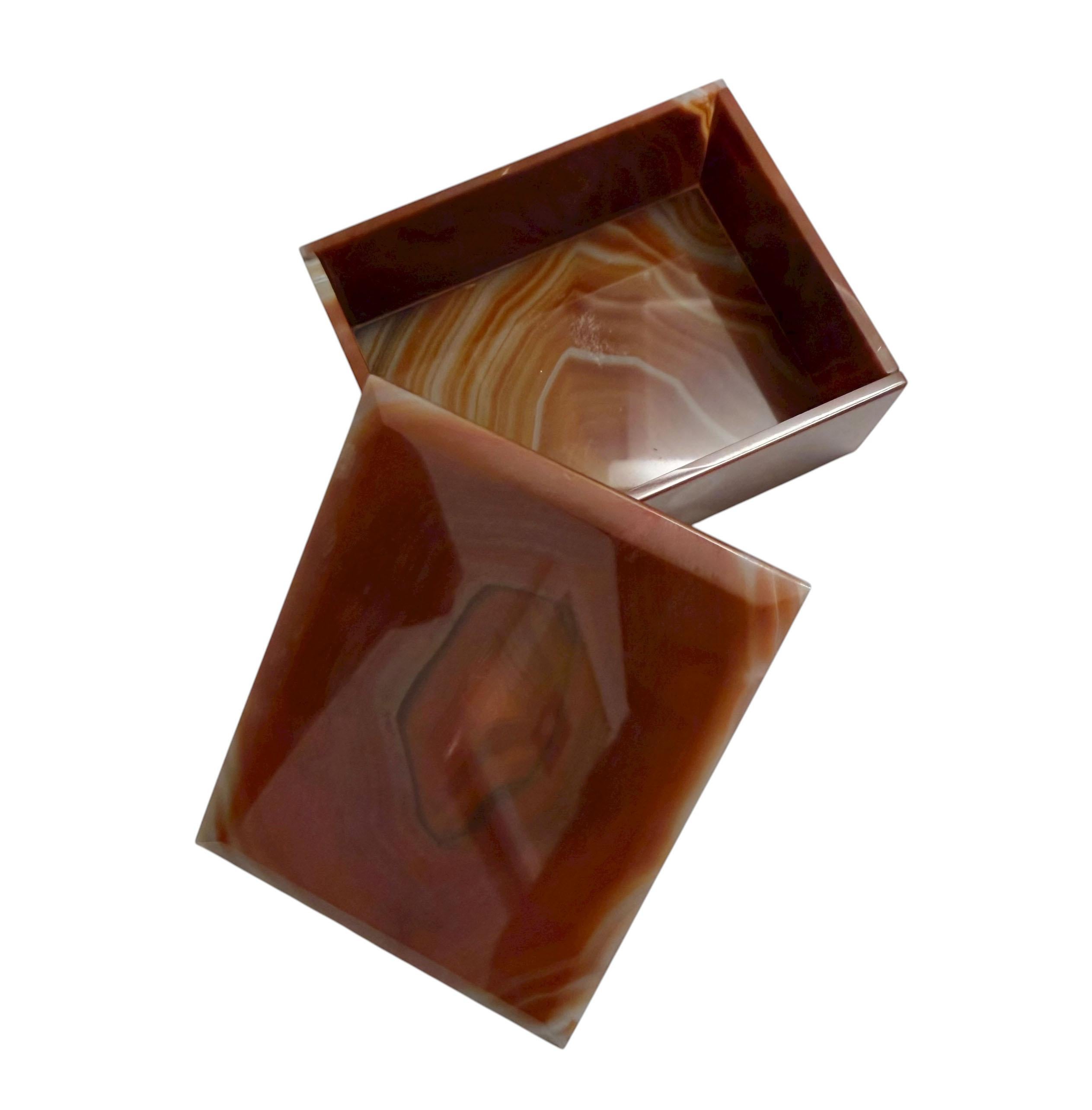 1950s Italian Agate Box For Sale 4