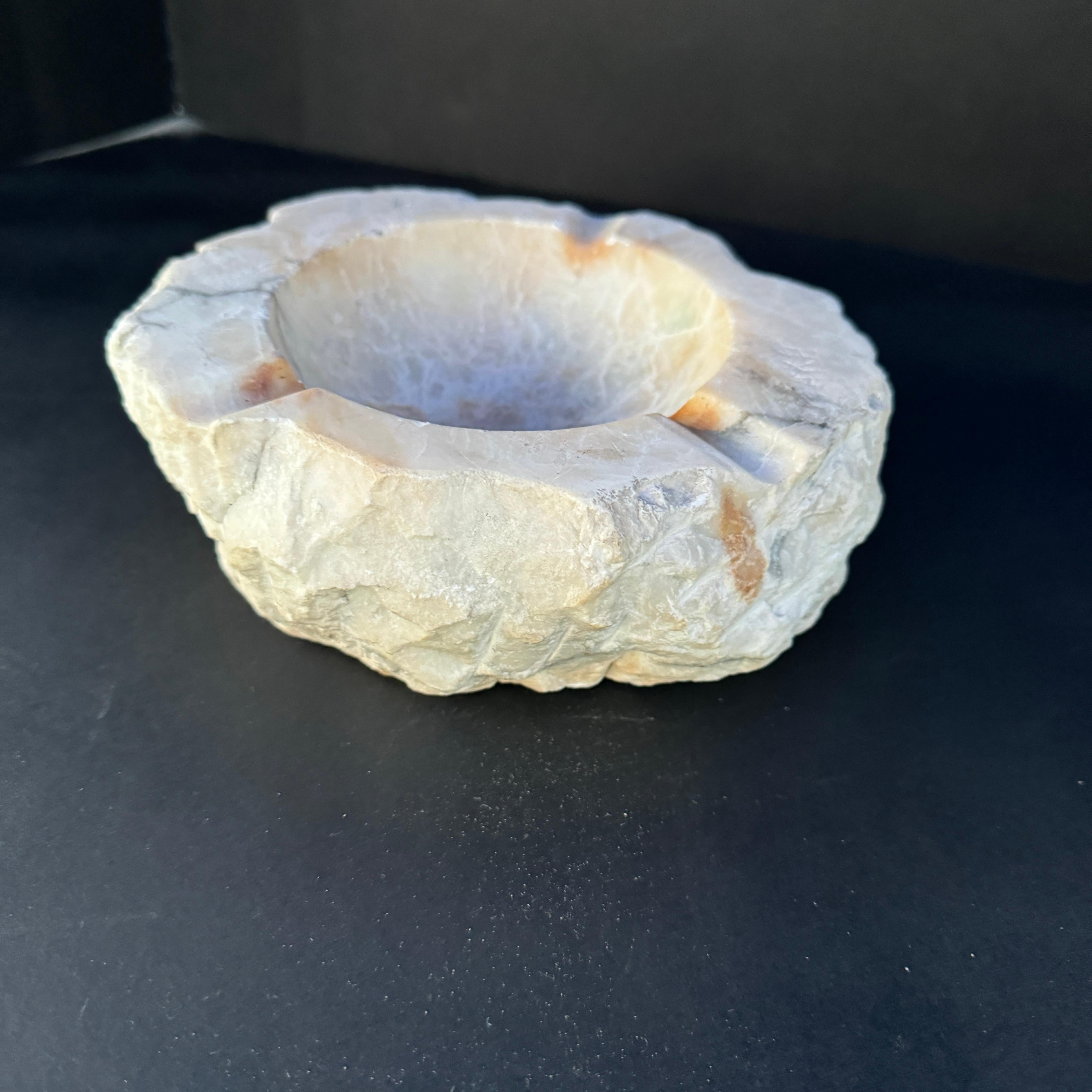 1950s Italian Alabaster Ashtray in the style of Romano Bianchi 1