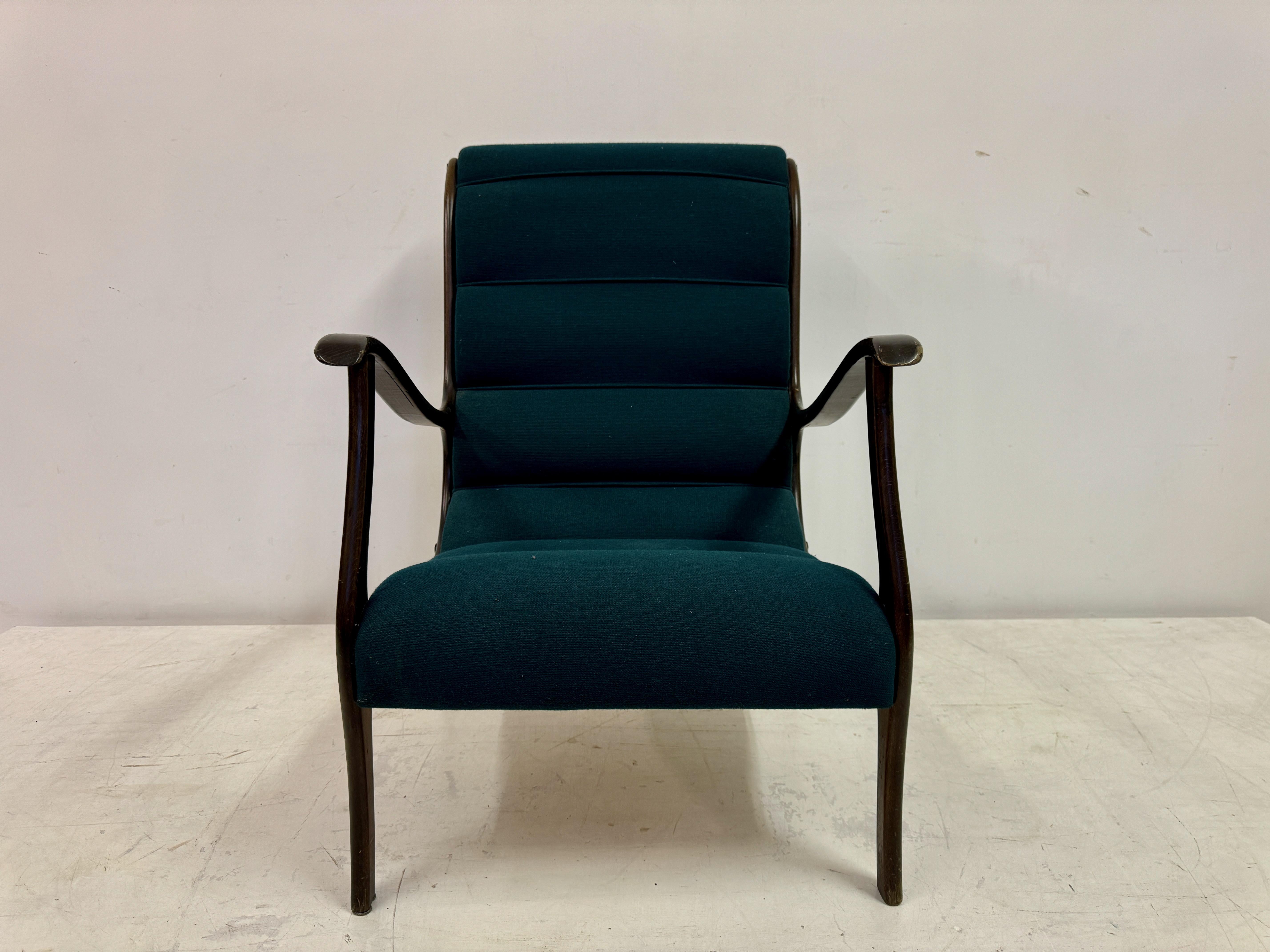 Mid-Century Modern 1950s Italian Armchair by Ezio Longhi