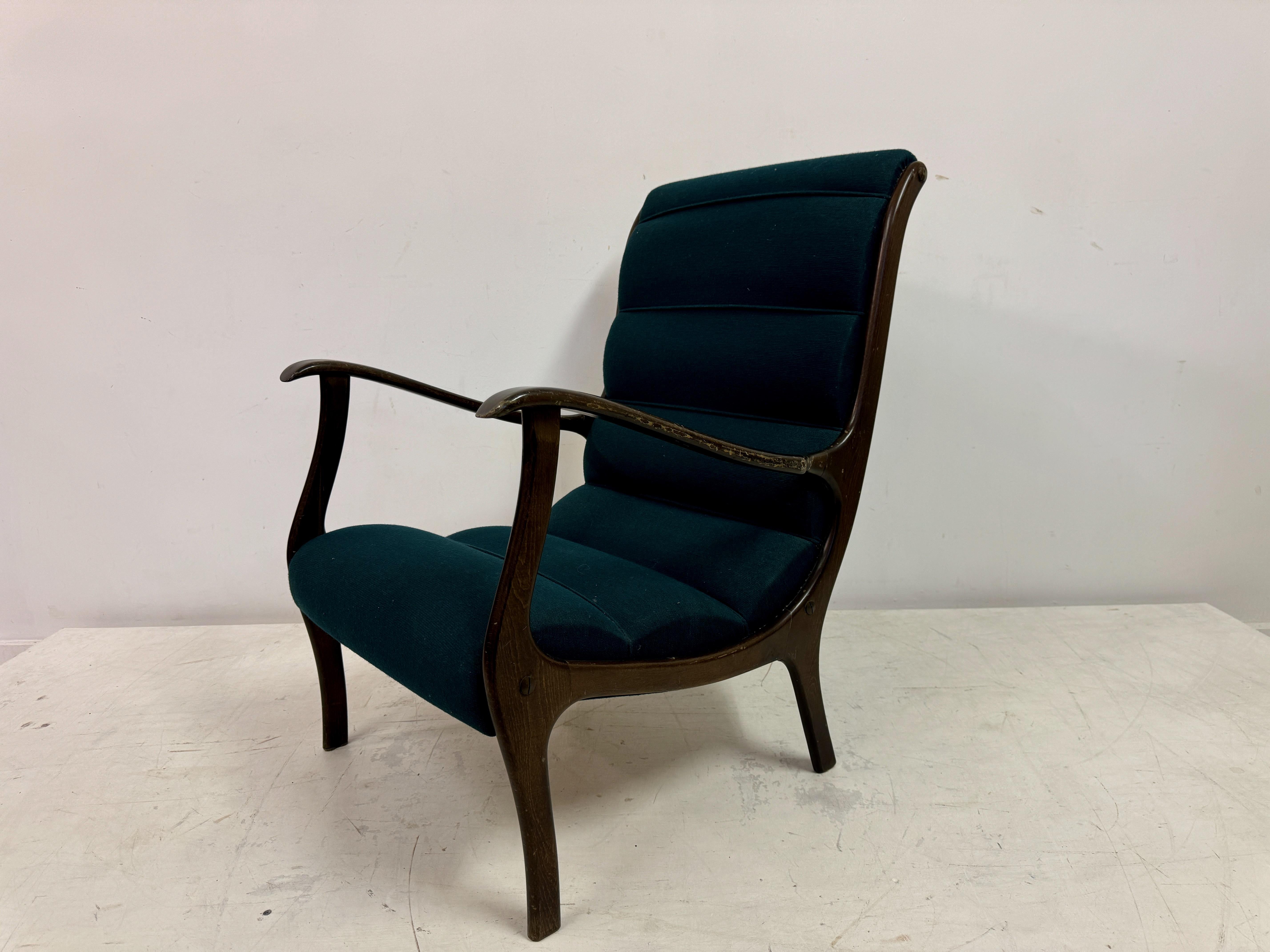1950s Italian Armchair by Ezio Longhi In Good Condition In London, London