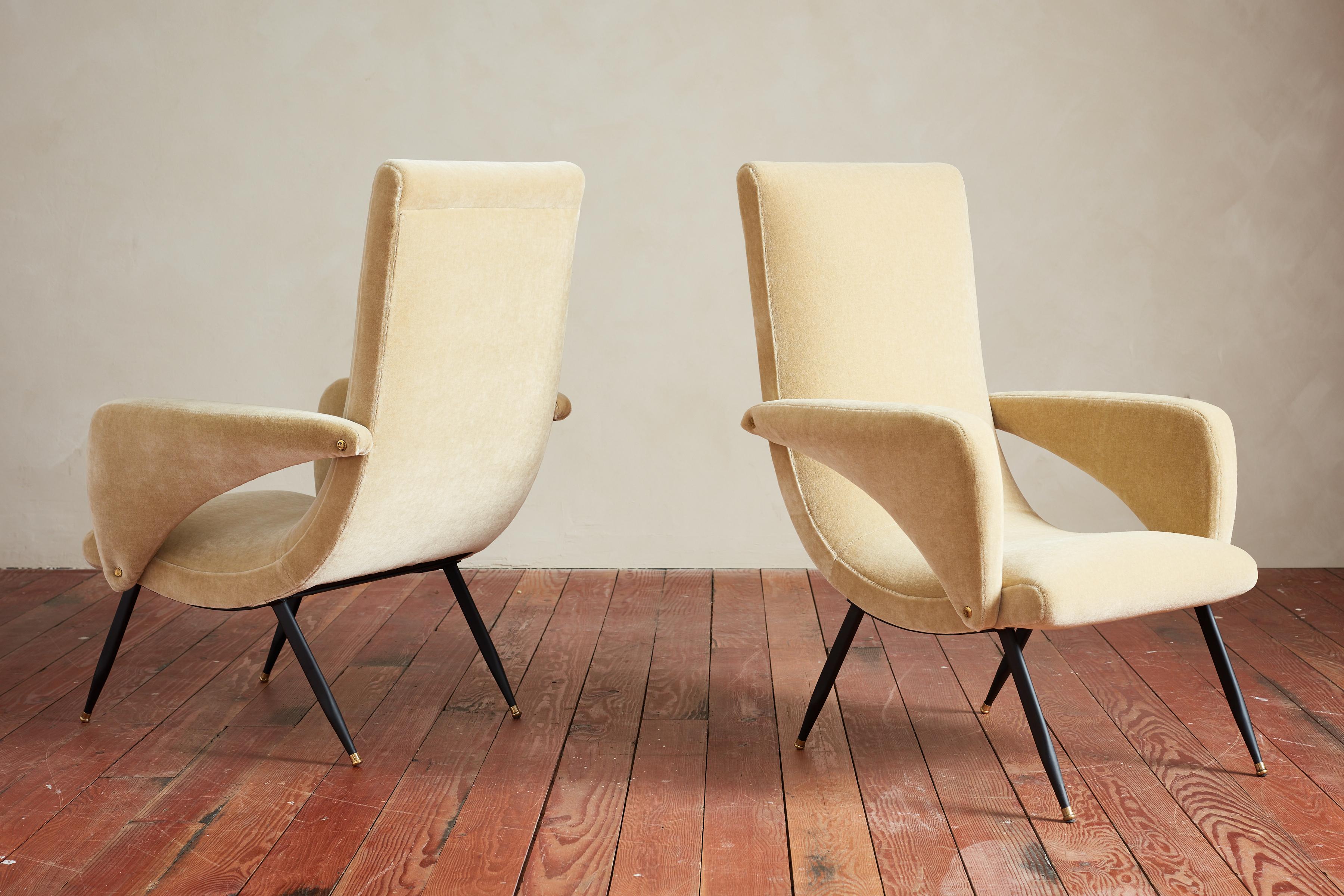 1950's Italian Armchairs In Good Condition For Sale In Beverly Hills, CA