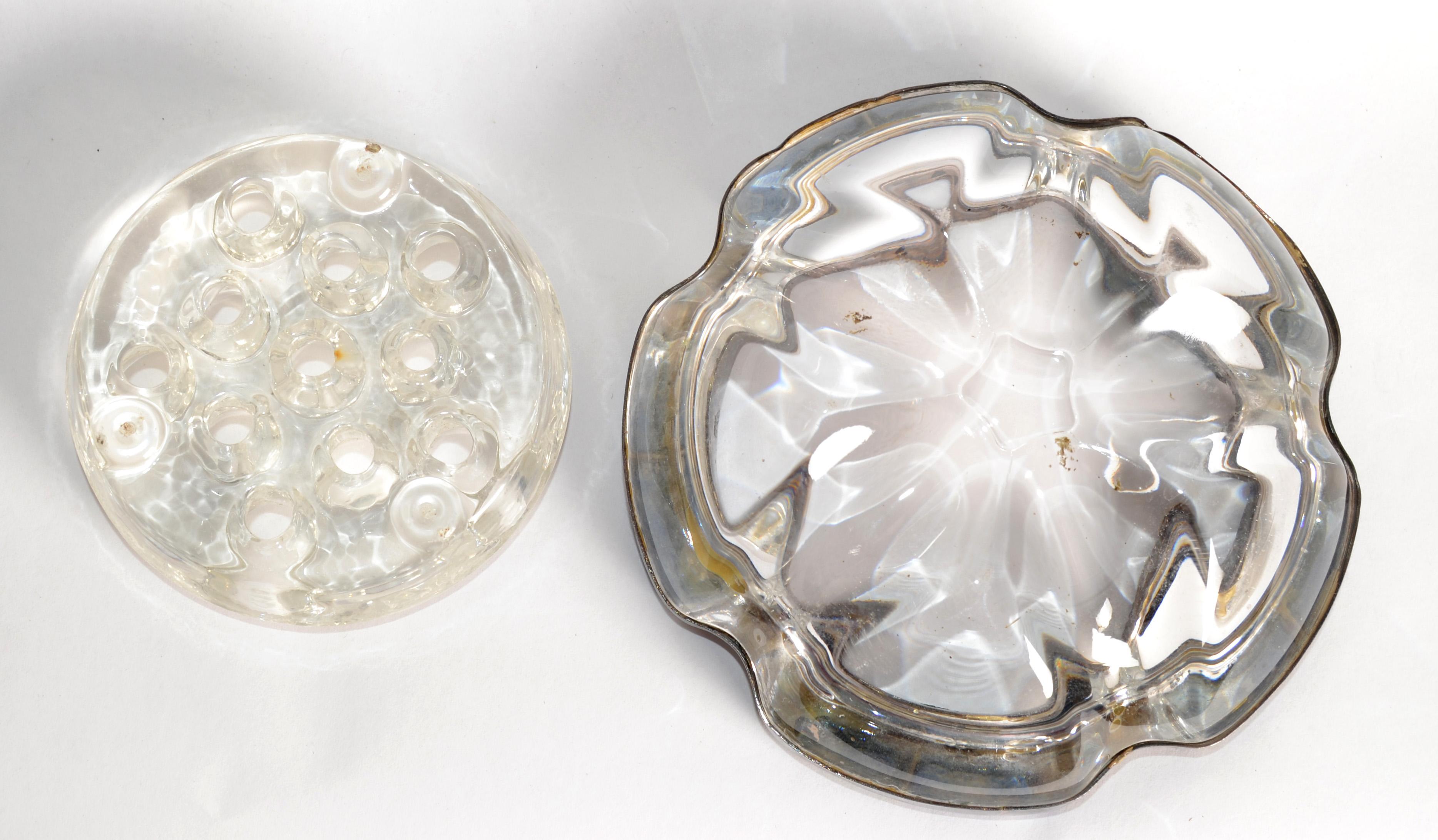 Posacenere per sigari in vetro di Murano blu intenso con pietra di Lapislazzuli degli anni '50 in vendita 4