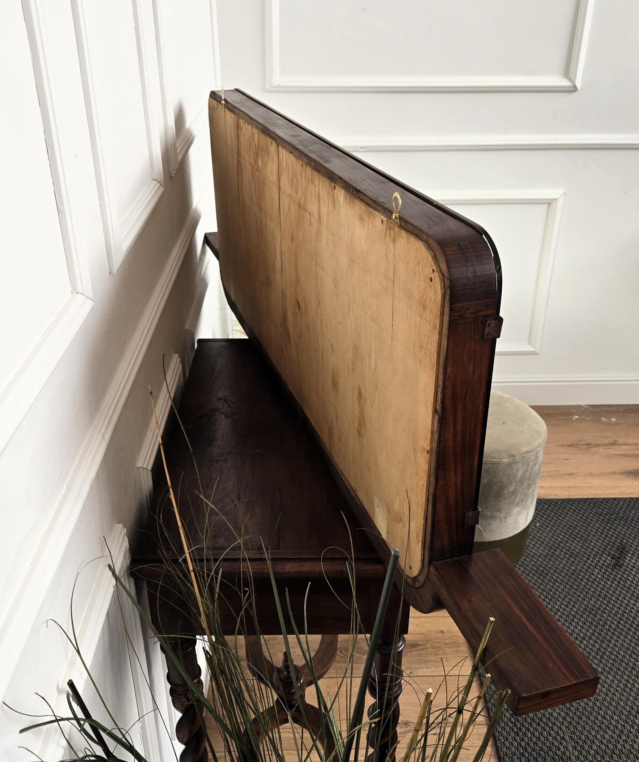 1950s Italian Art Deco Walnut Burl Wall Mirror For Sale 4